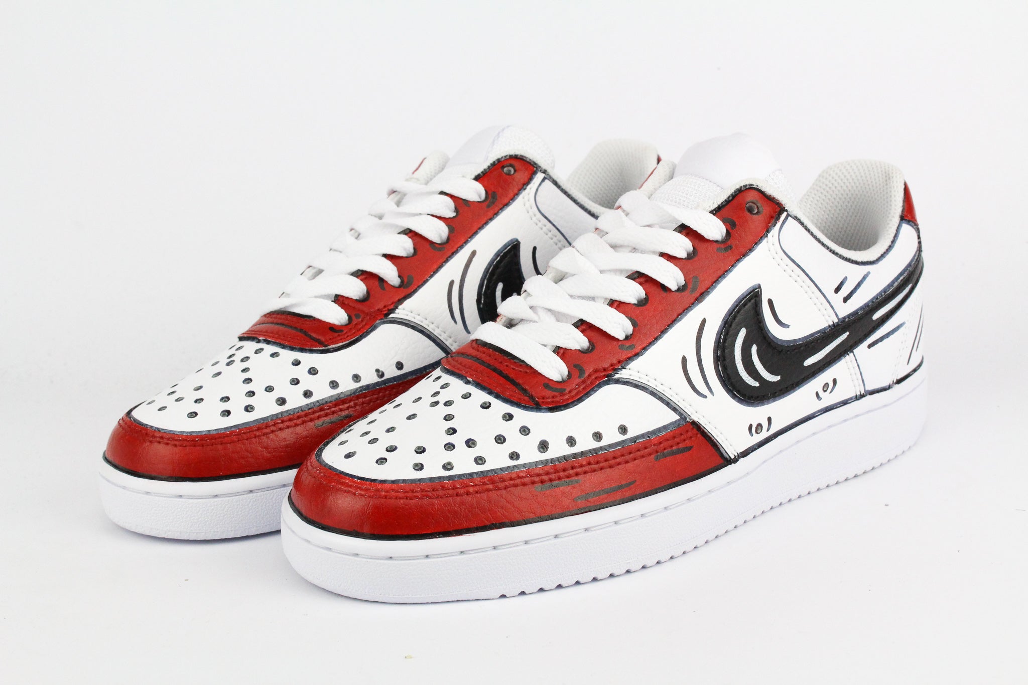 Nike Court Vision Low Red Cartoon