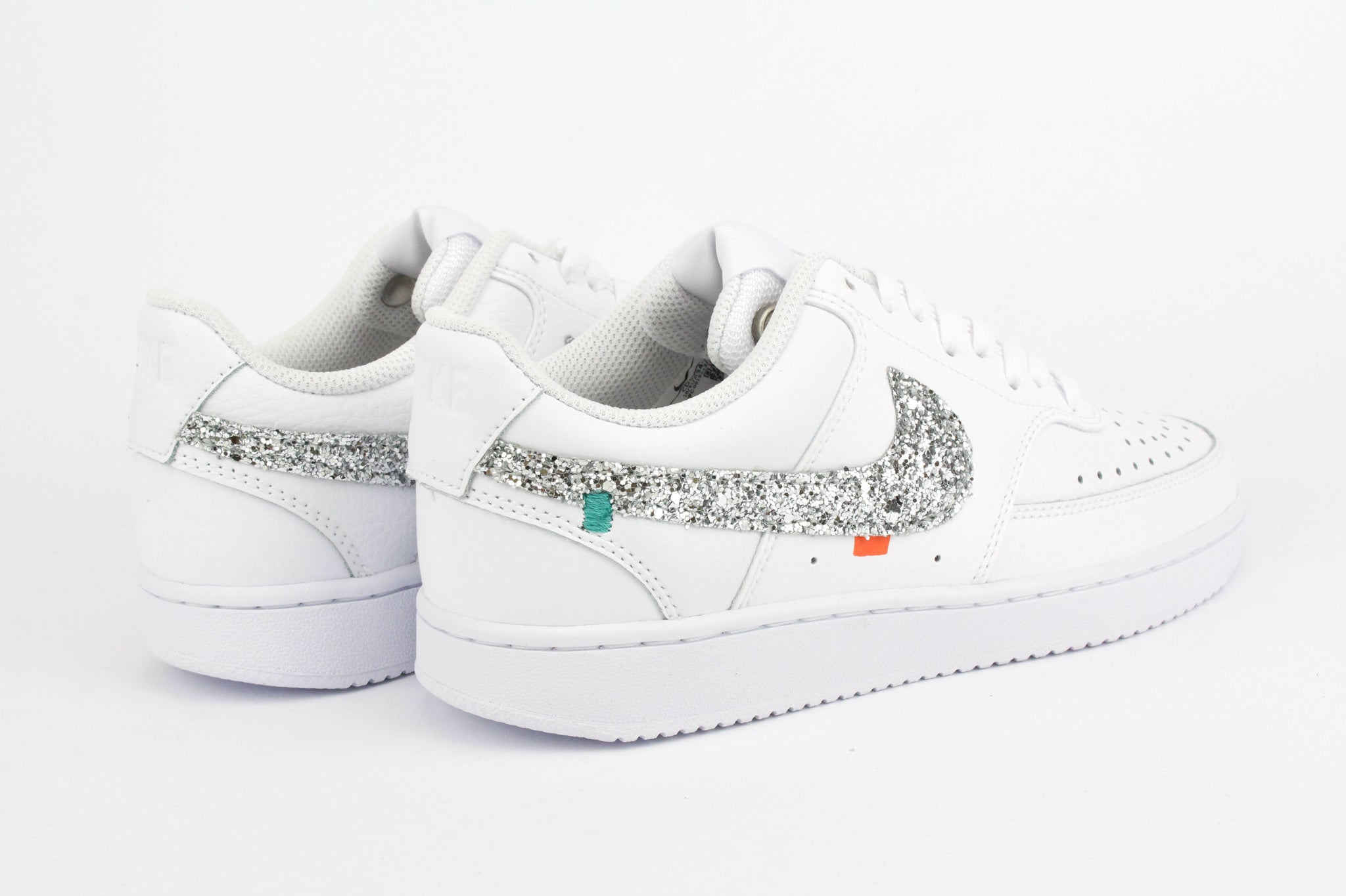 Nike Court Vision Low Silver Glitter & Ricami