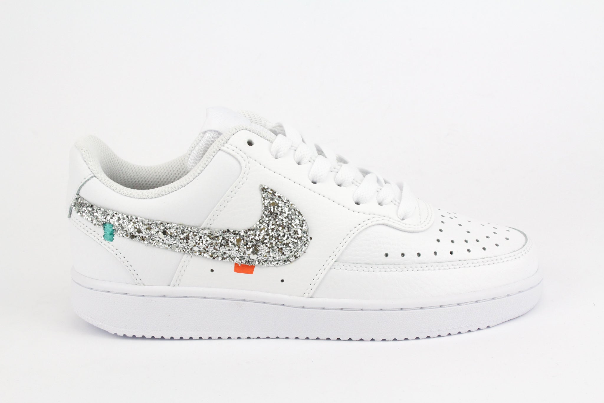 Nike Court Vision Low Silver Glitter & Ricami