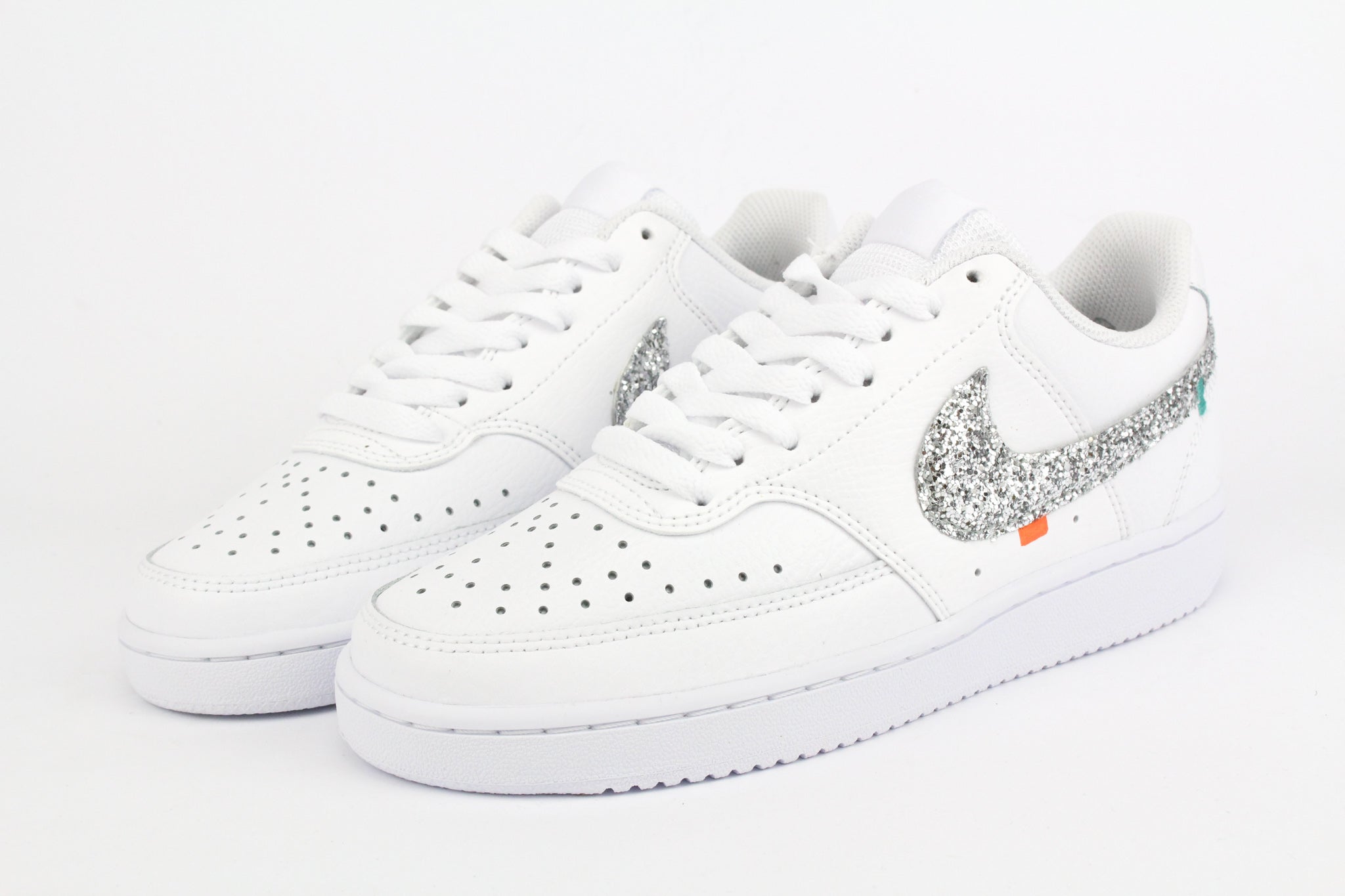 Nike Court Vision Low Silver Glitter & Ricami