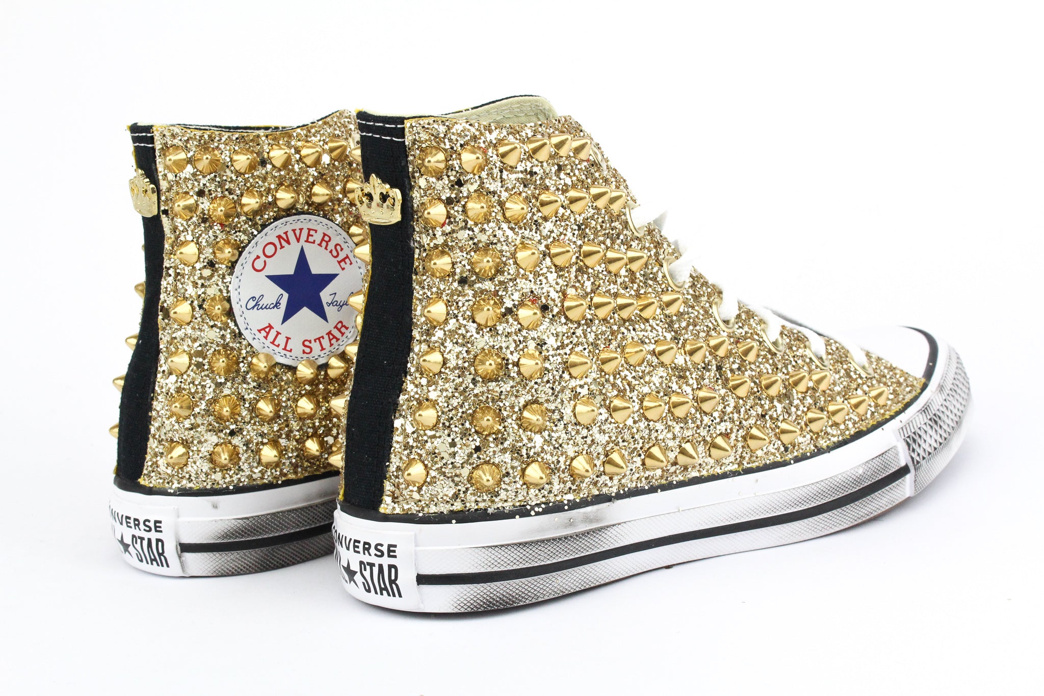Converse All Star Gold Total Glitter & Borchie