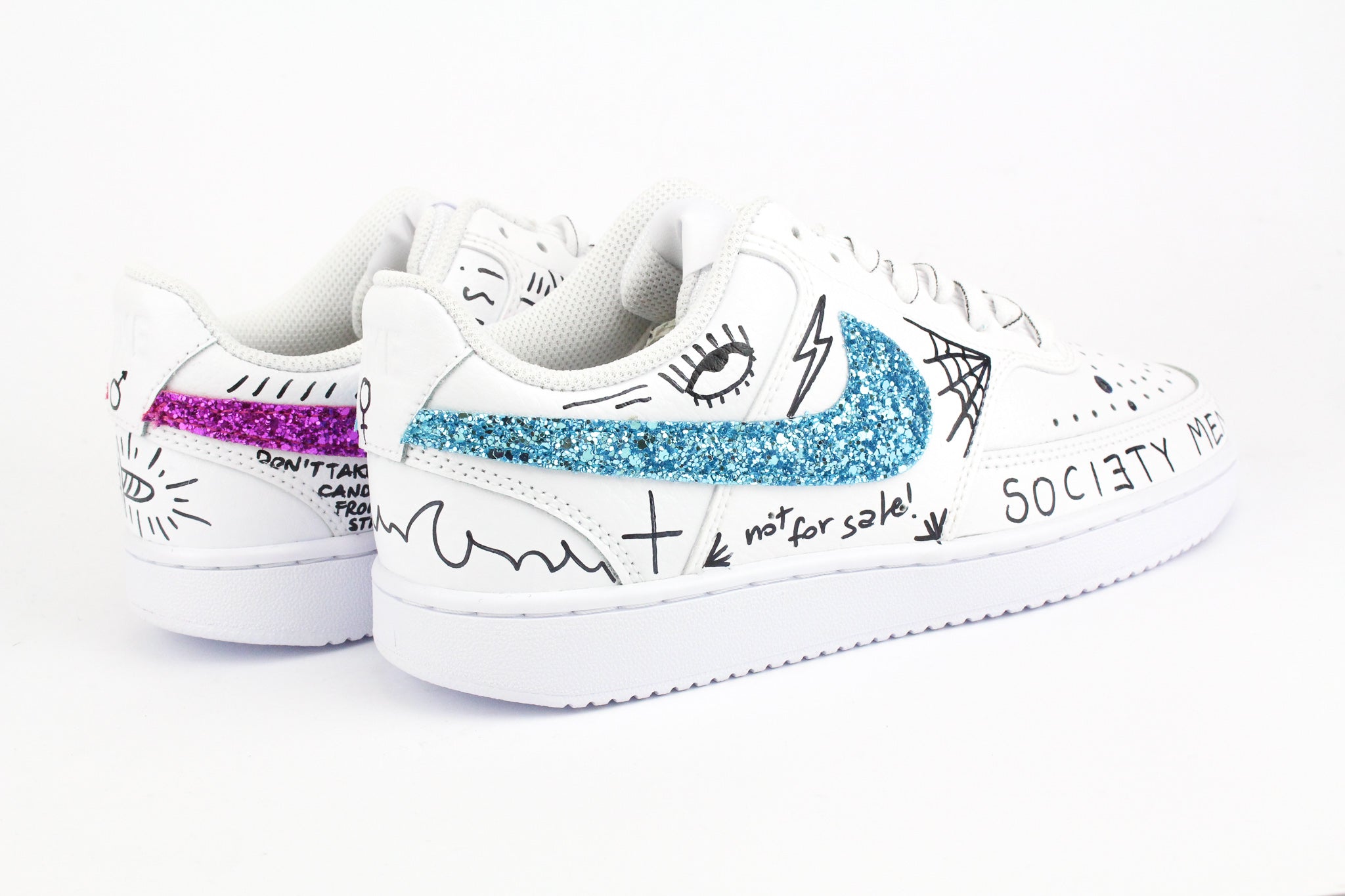 Nike Court Vision Low Glitter Eye & Sword