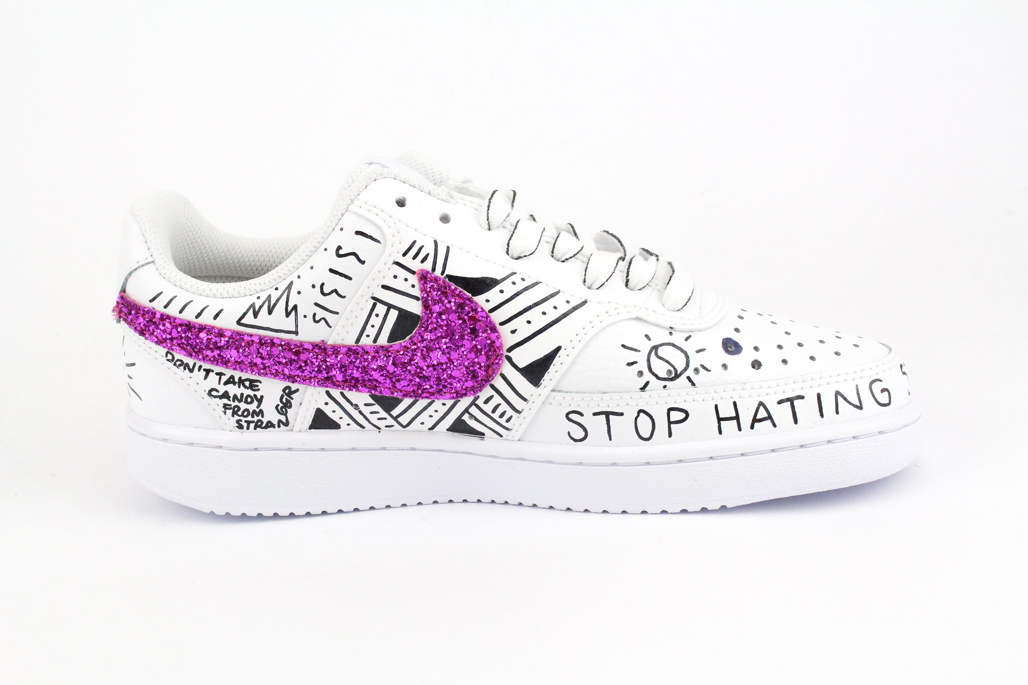 Nike Court Vision Low Glitter Eye & Sword