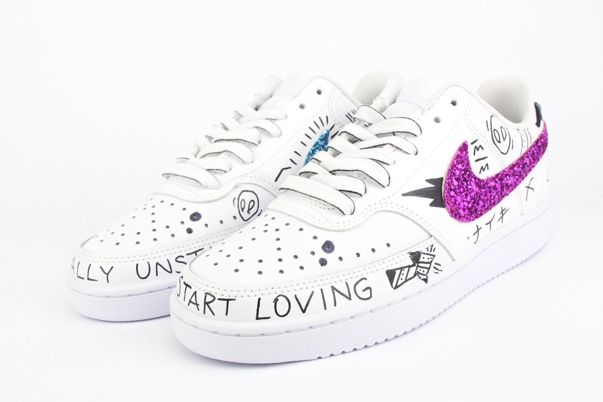 Nike Court Vision Low Glitter Eye & Sword