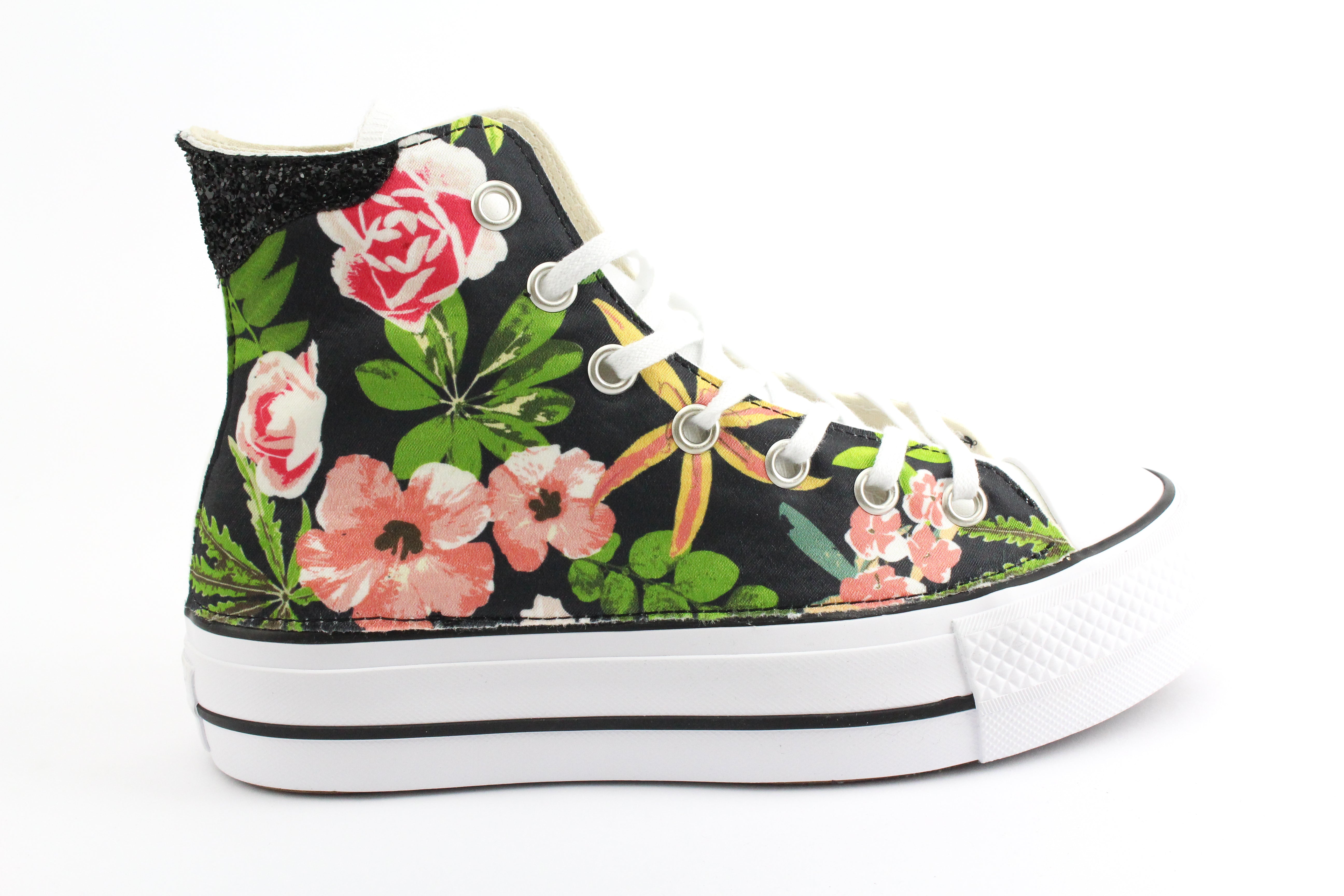 Converse All Star Platform Fiori & Glitter