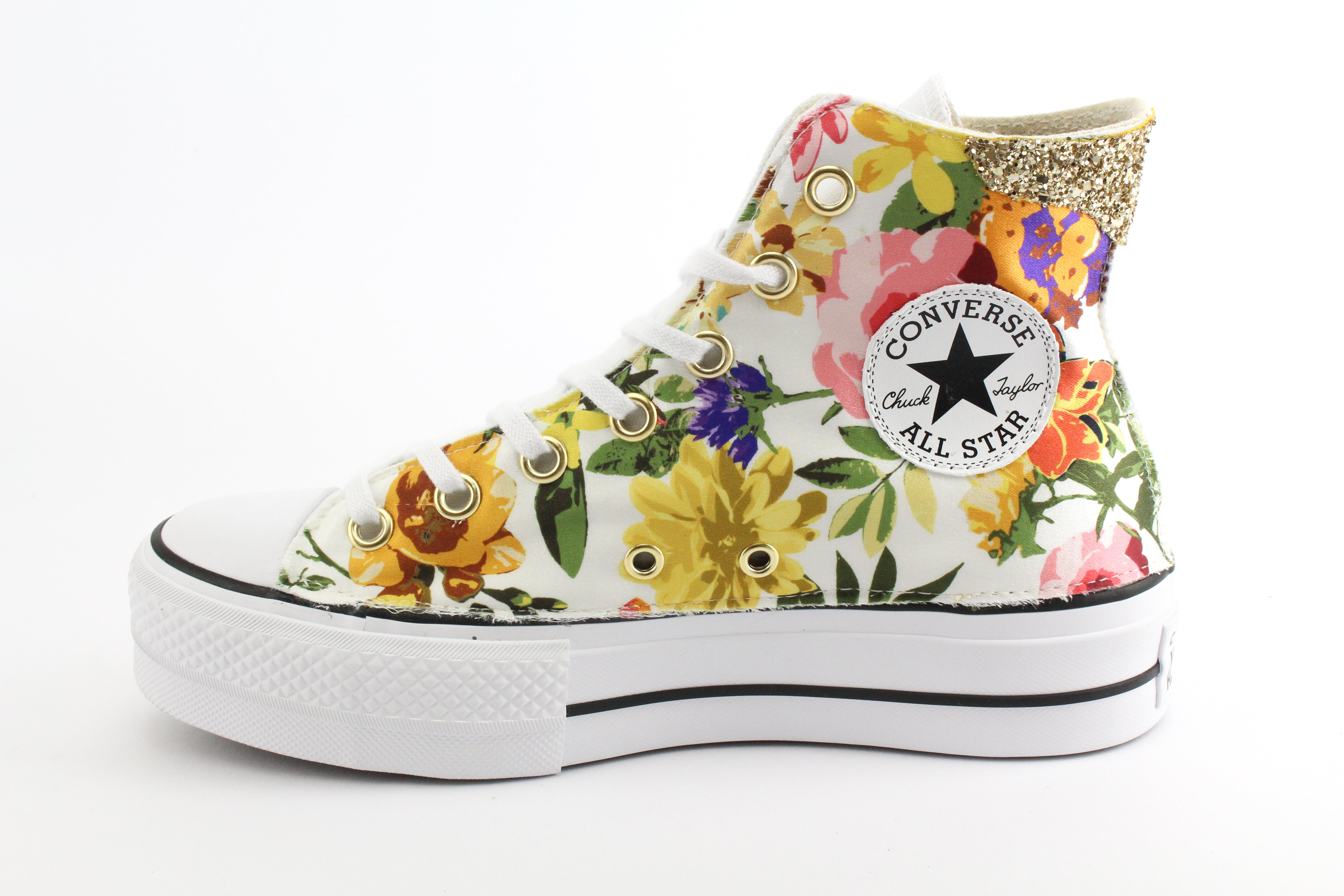 Converse All Star Platform Fiori & Glitter
