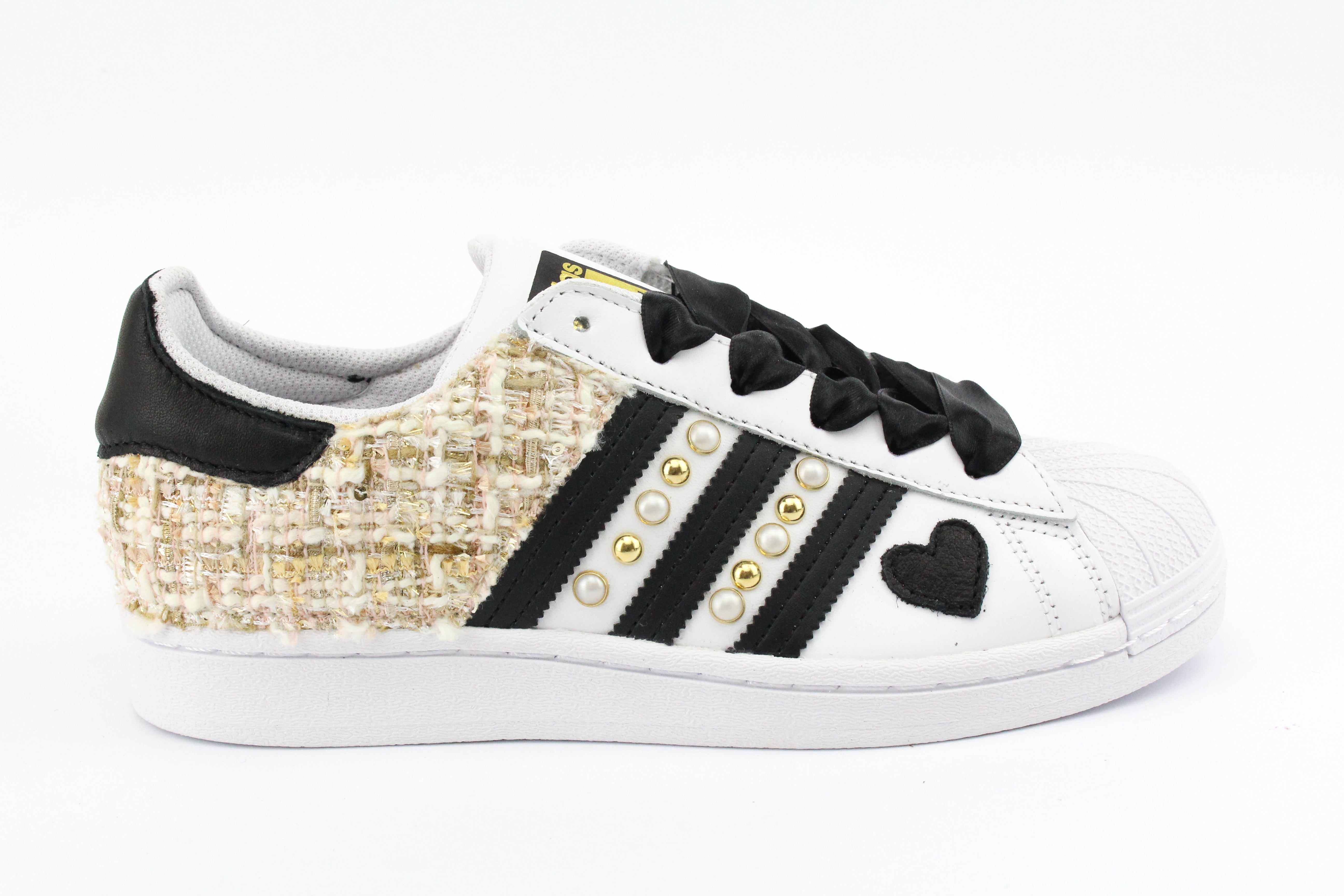Adidas Superstar Gold Bouclè Perle & Cuore