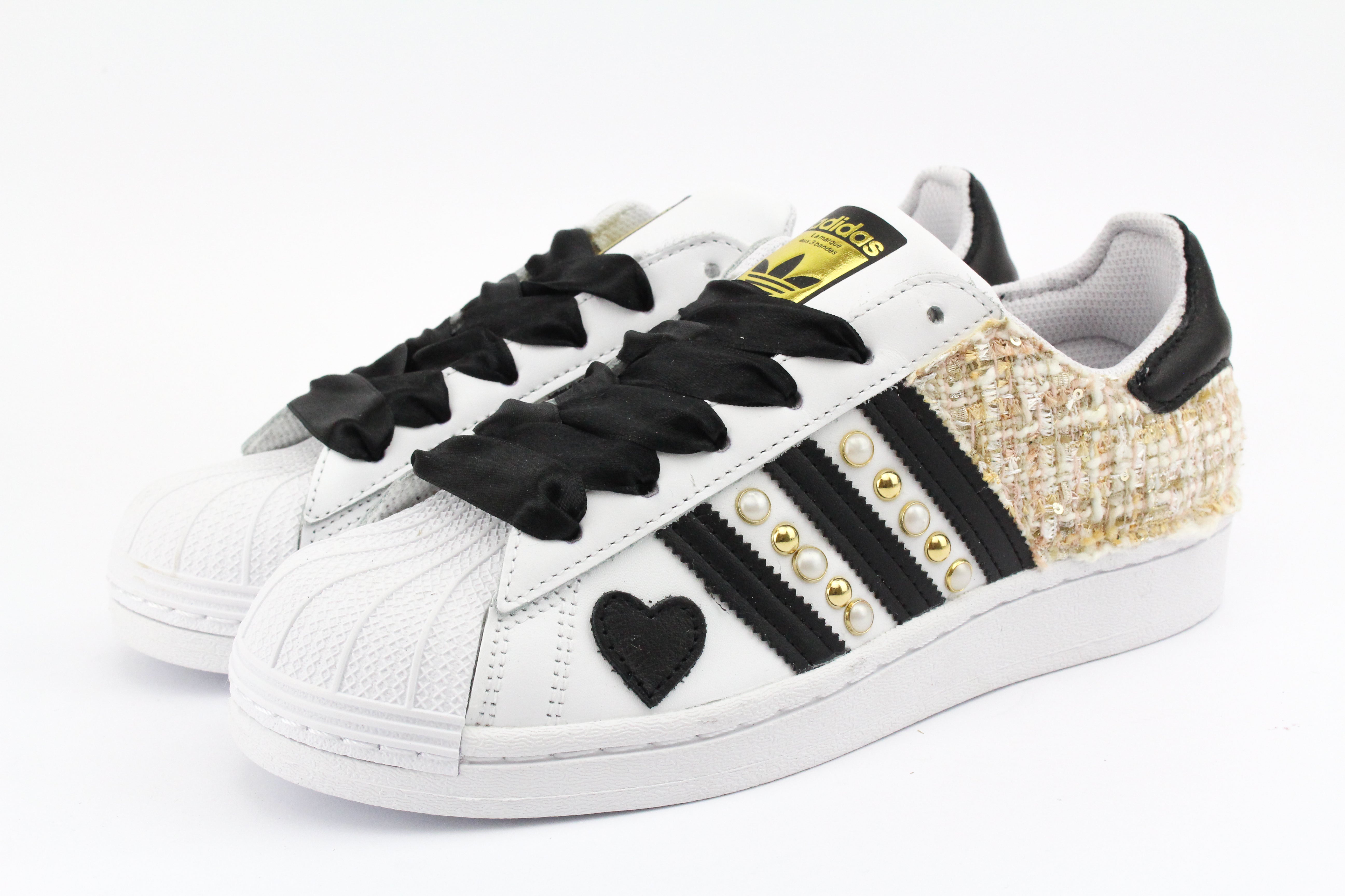 Adidas Superstar Gold Bouclè Perle & Cuore