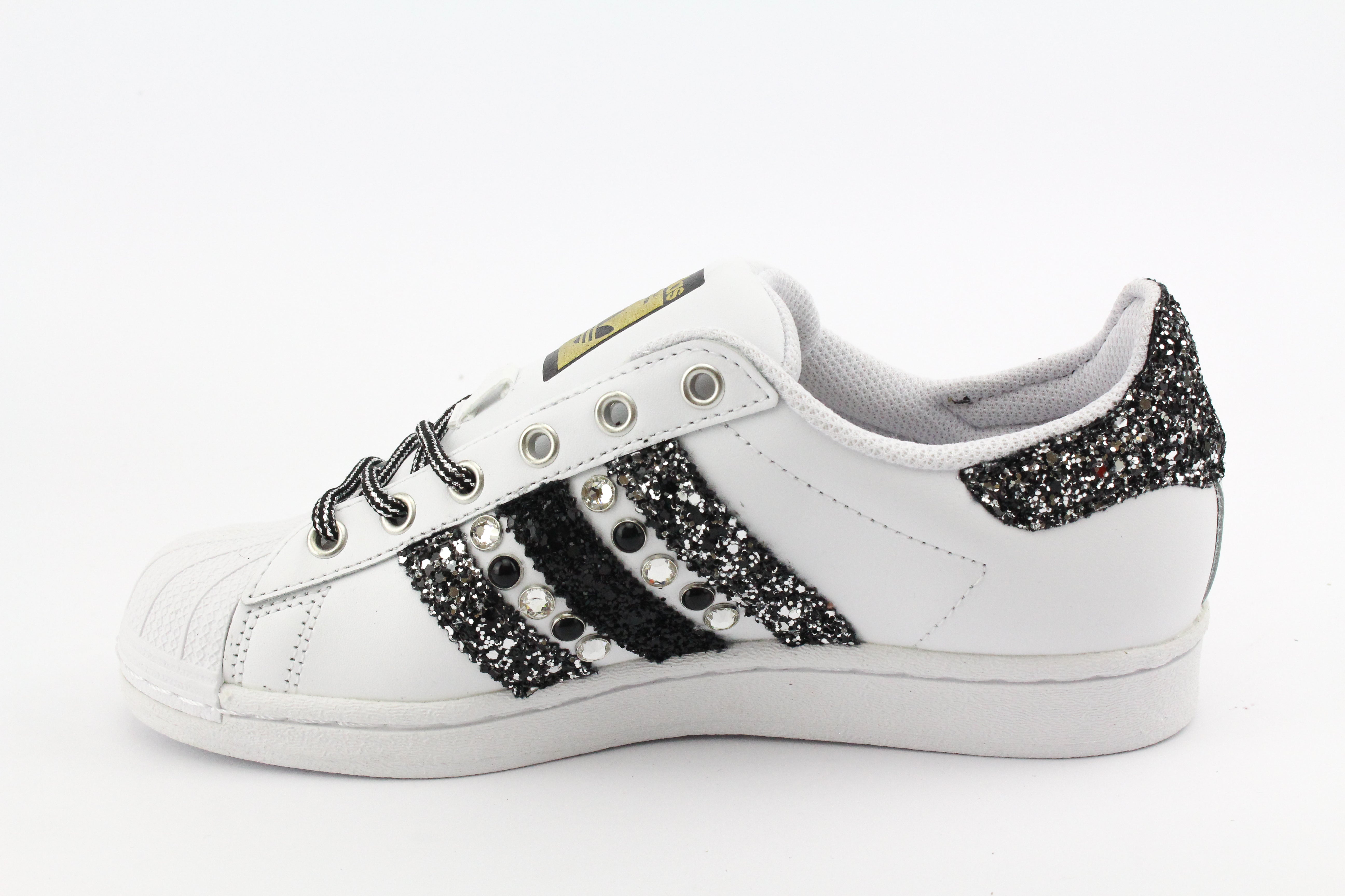 Adidas Superstar Glitter Strass & Perle Nere