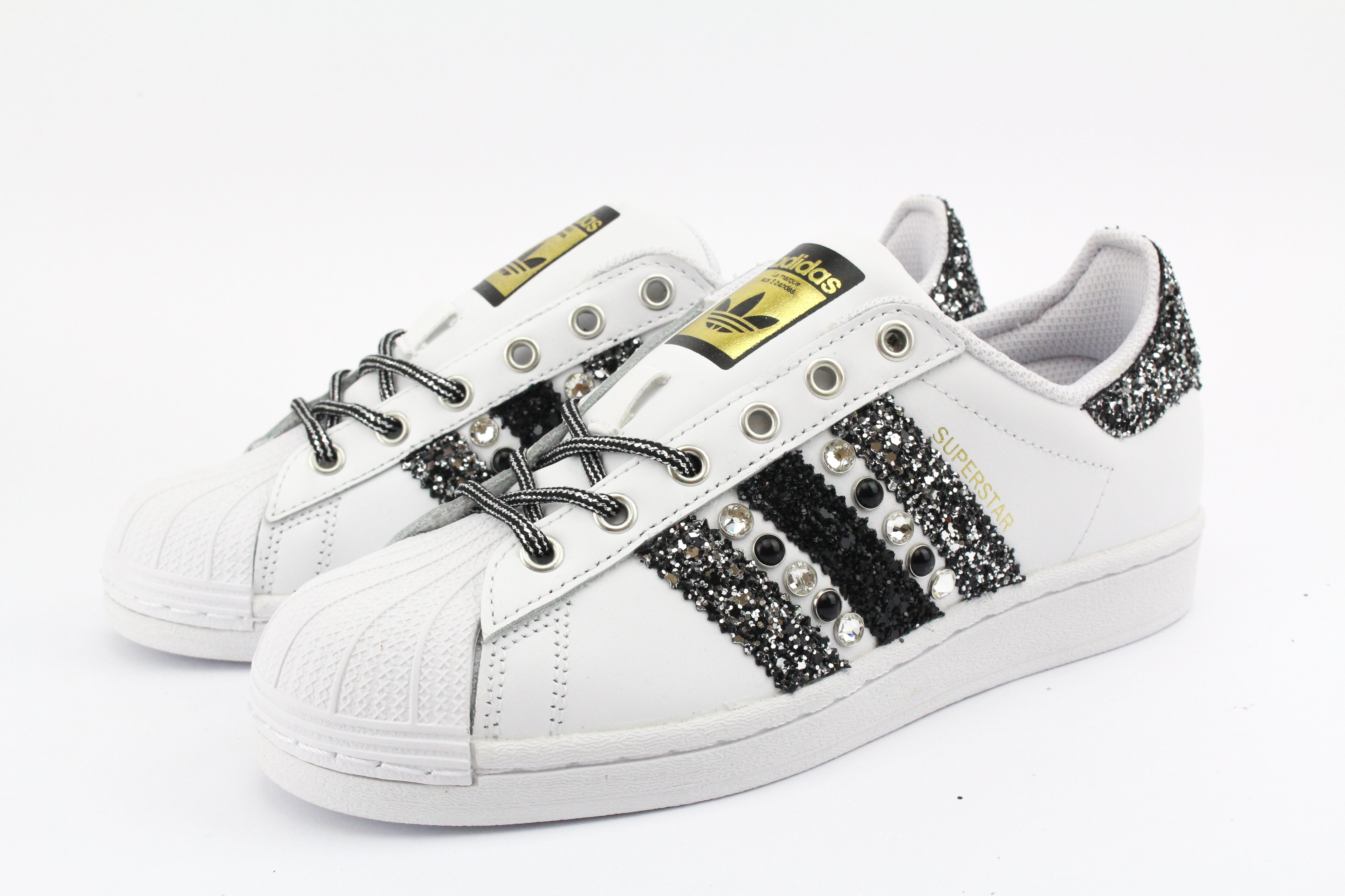 Adidas Superstar Glitter Strass & Perle Nere