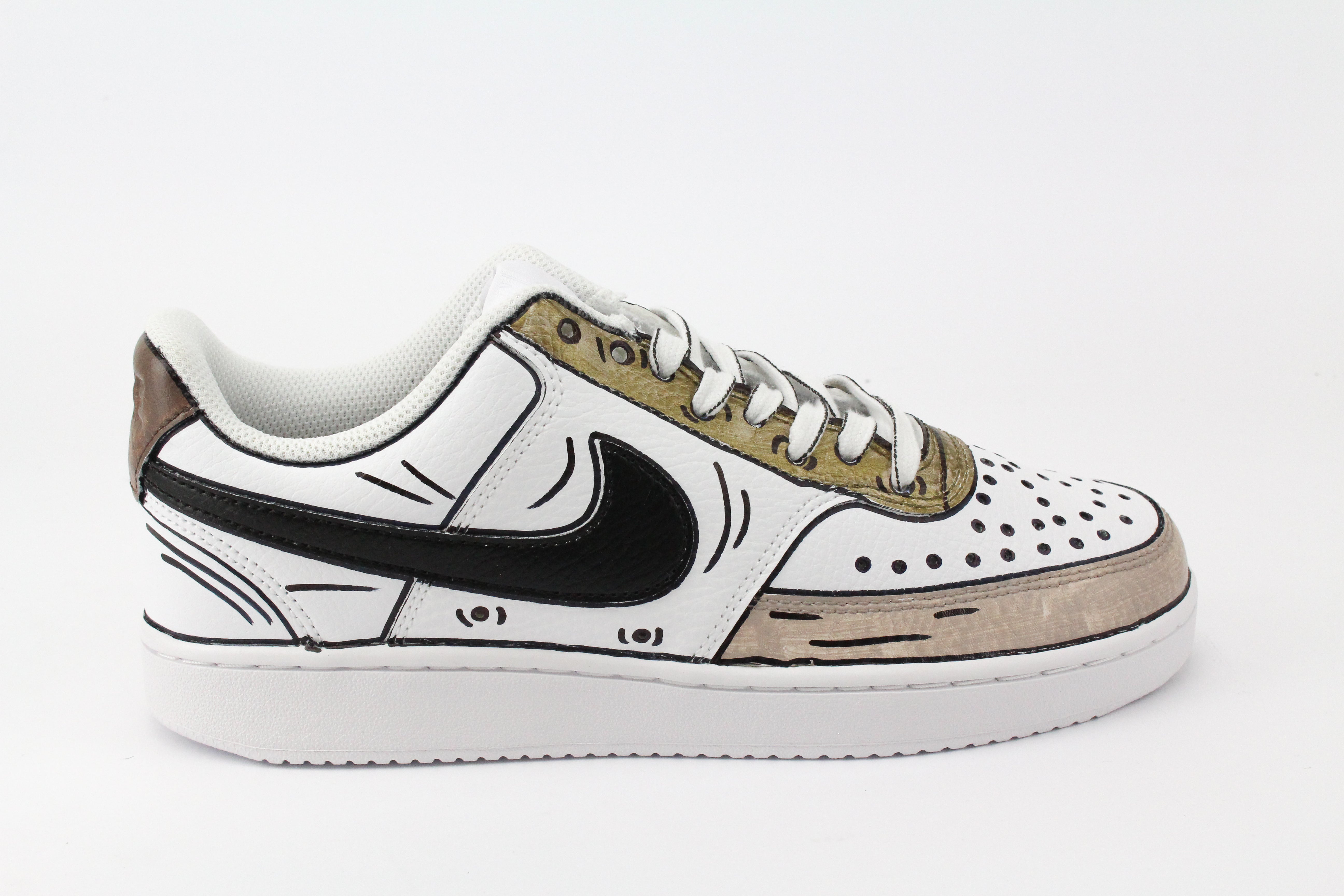 Nike Court Vision Low Brown Cartoon