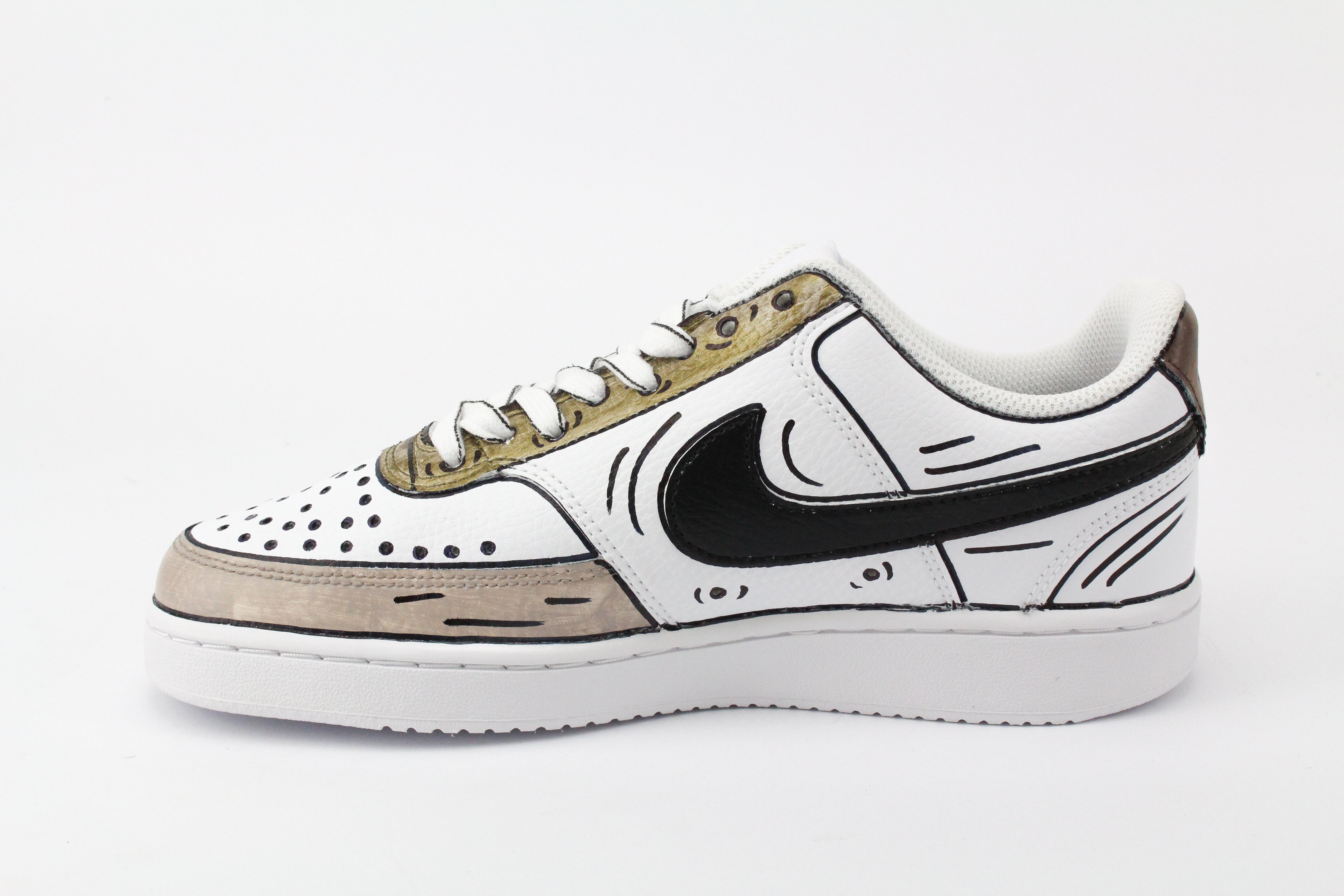 Nike Court Vision Low Brown Cartoon