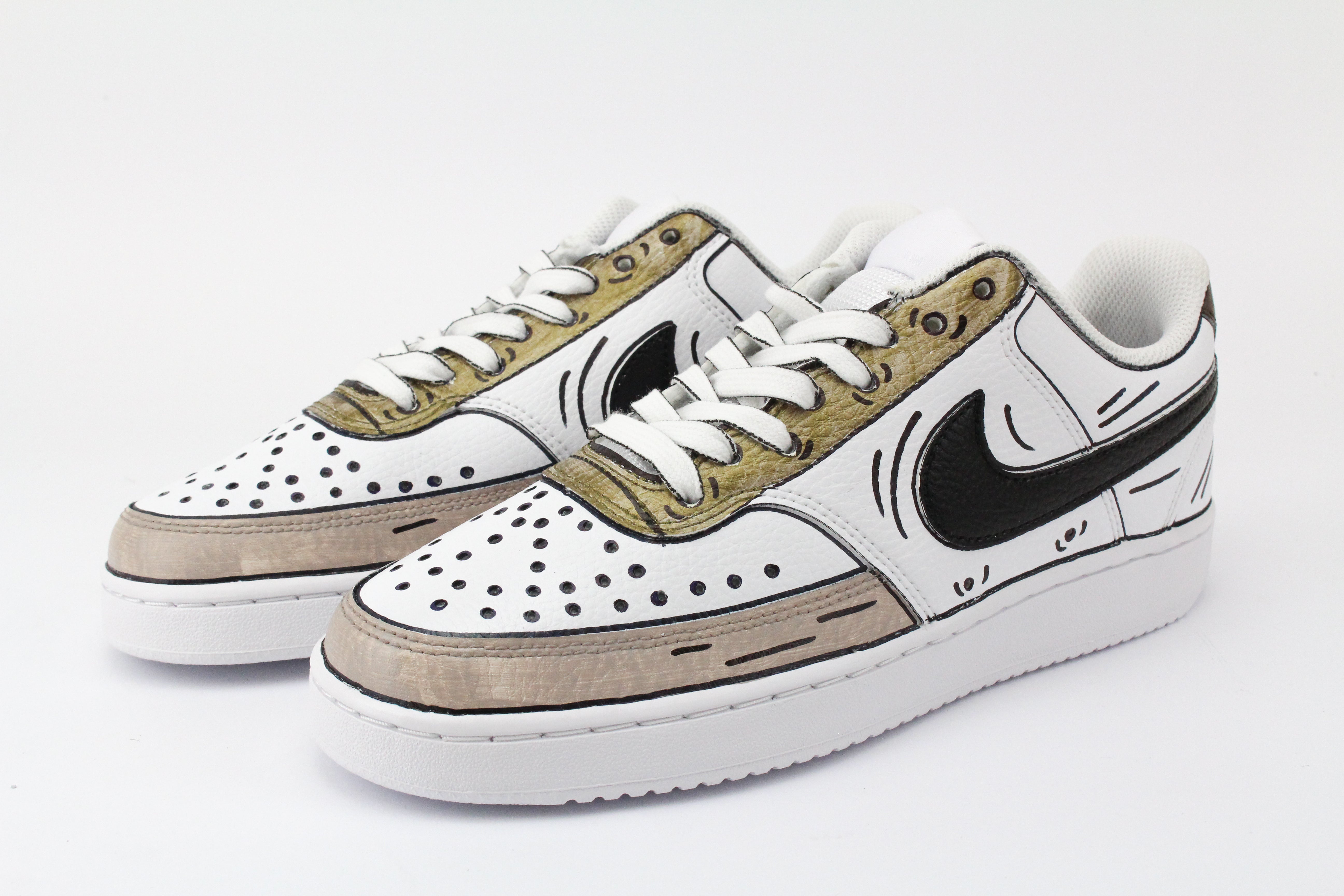 Nike Court Vision Low Brown Cartoon