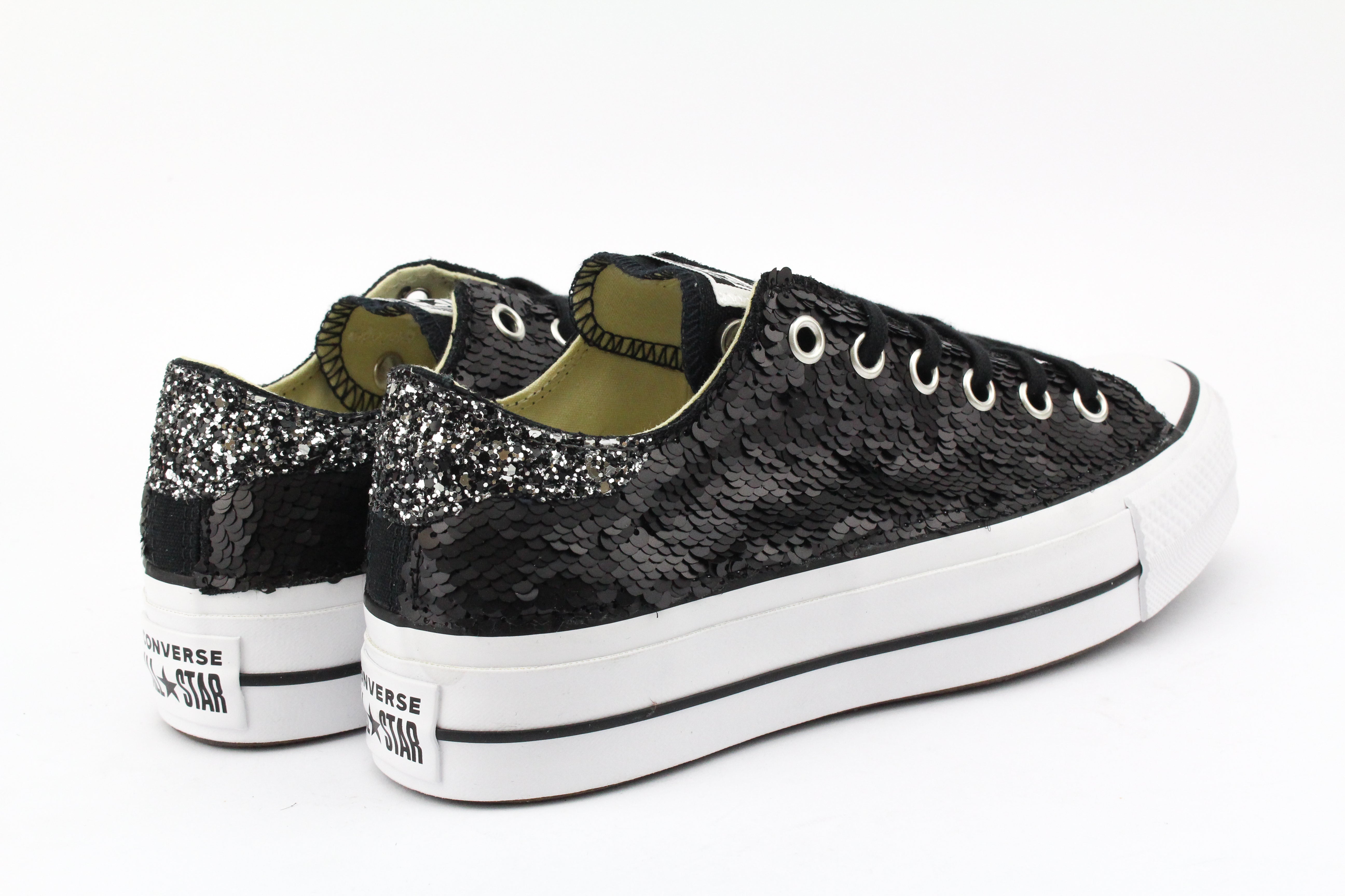 Converse All Star Platform bassa Black Paillettes & Glitter