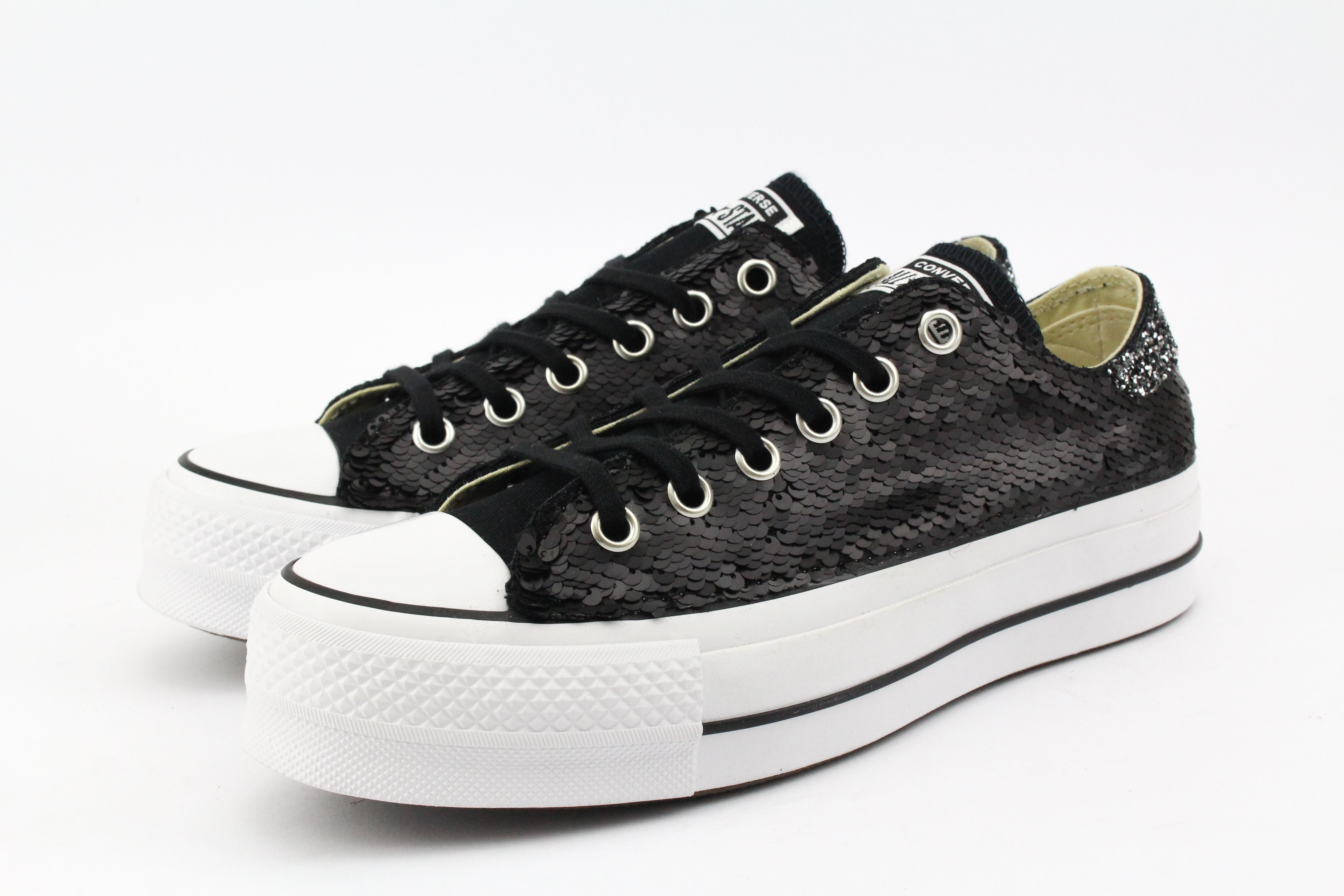 Converse All Star Platform bassa Black Paillettes & Glitter