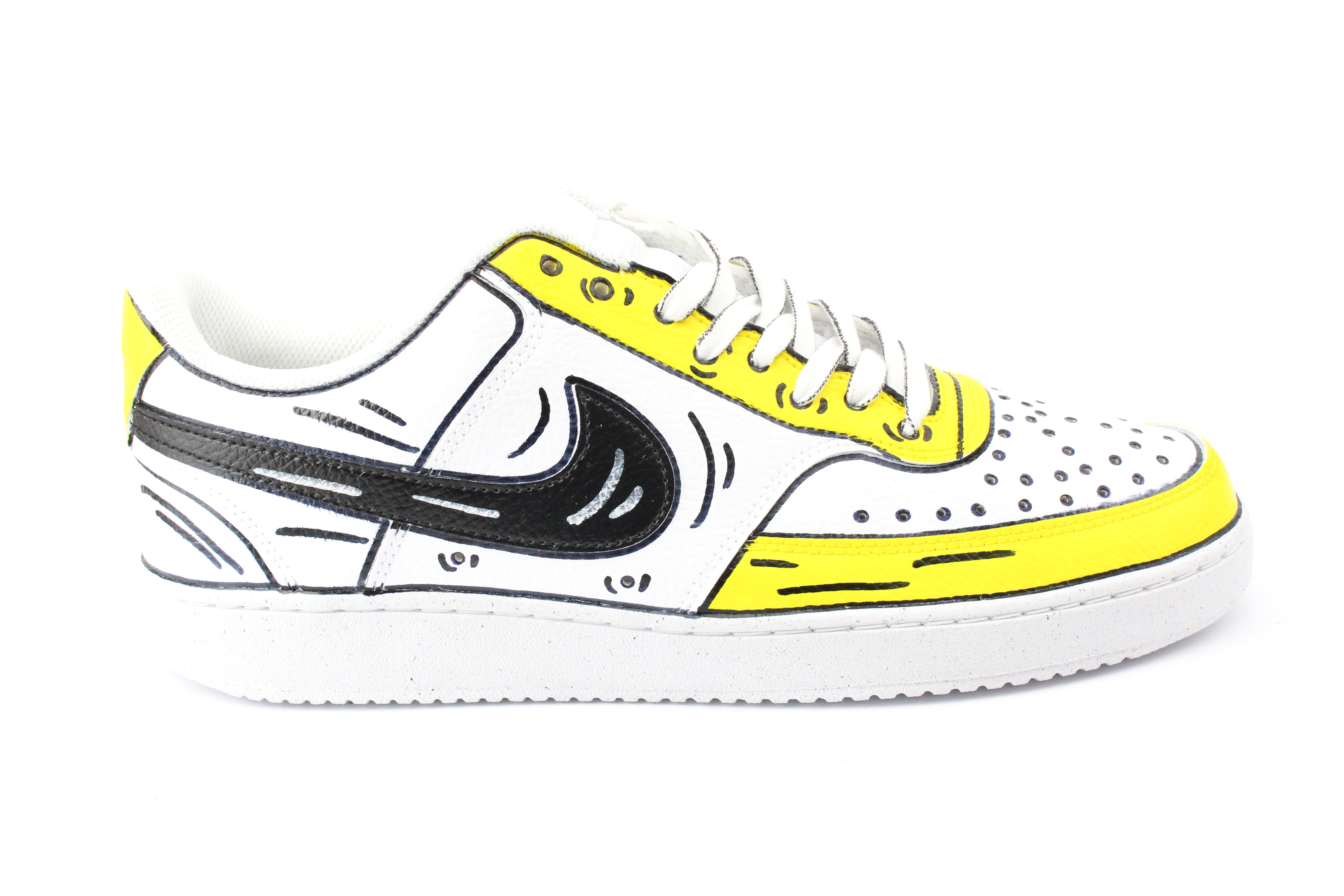 Nike Court Vision Low Yellow Cartoons