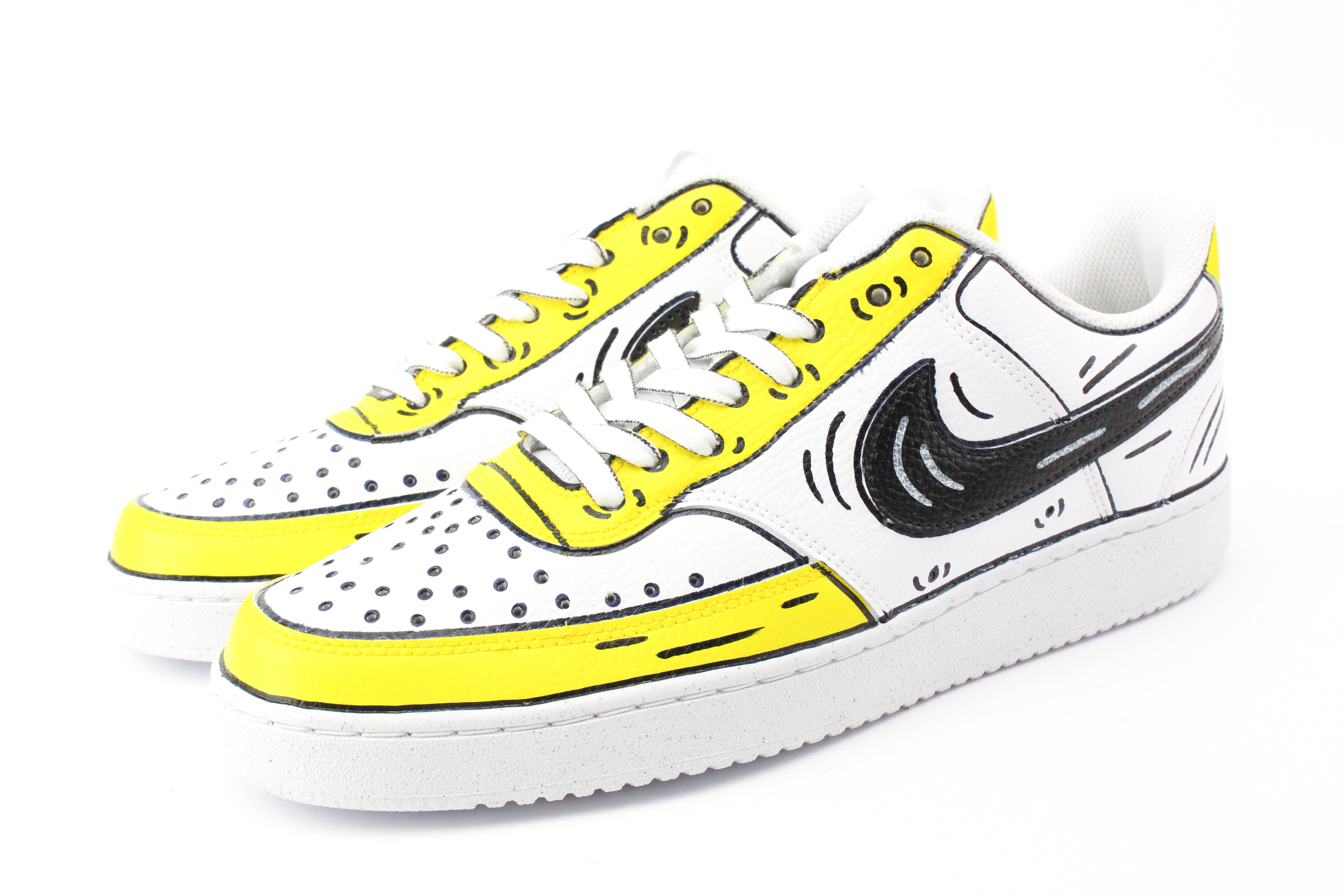Nike Court Vision Low Yellow Cartoons