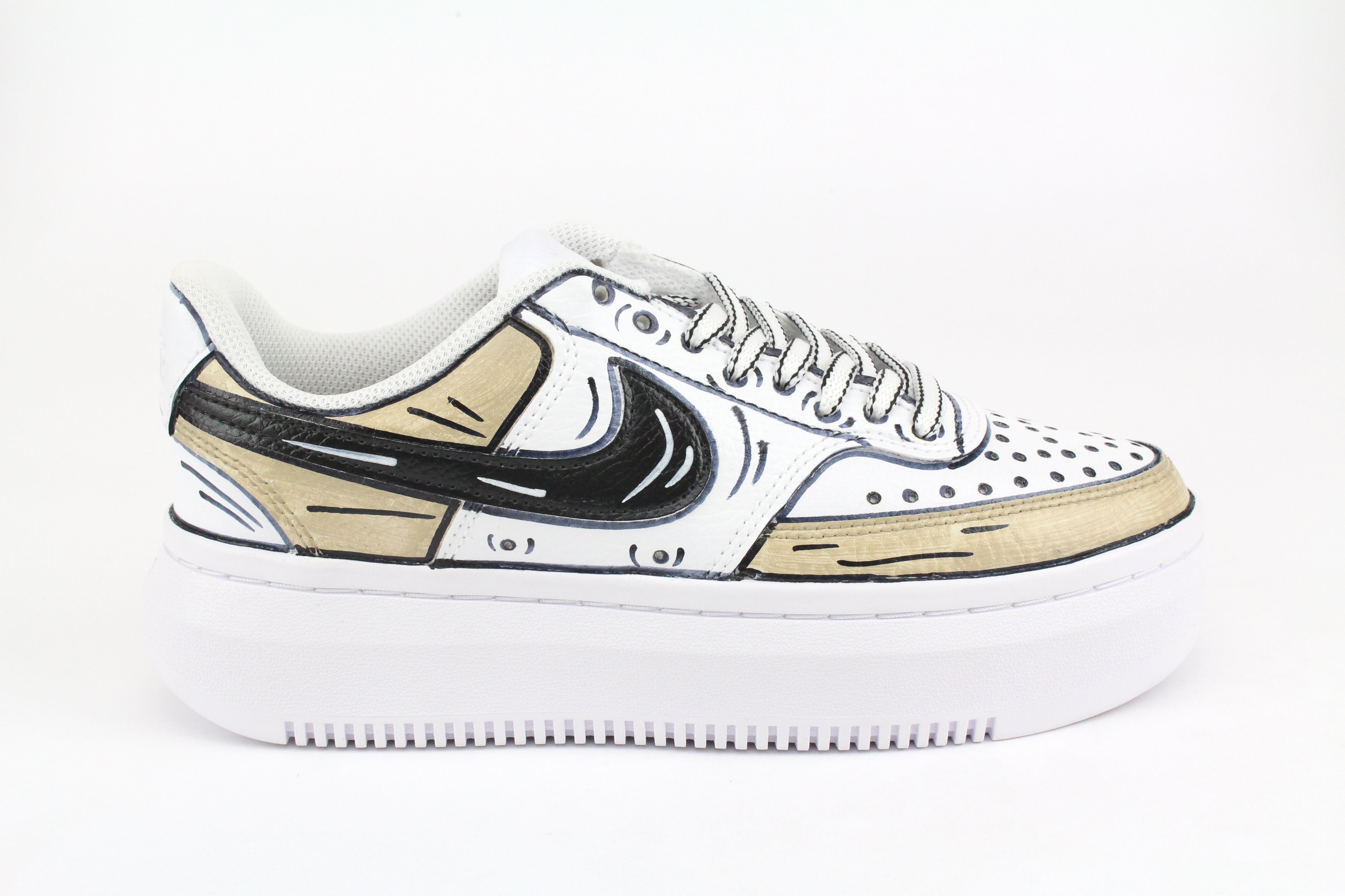 Nike Court Vision Low Platform Cartoon Crema
