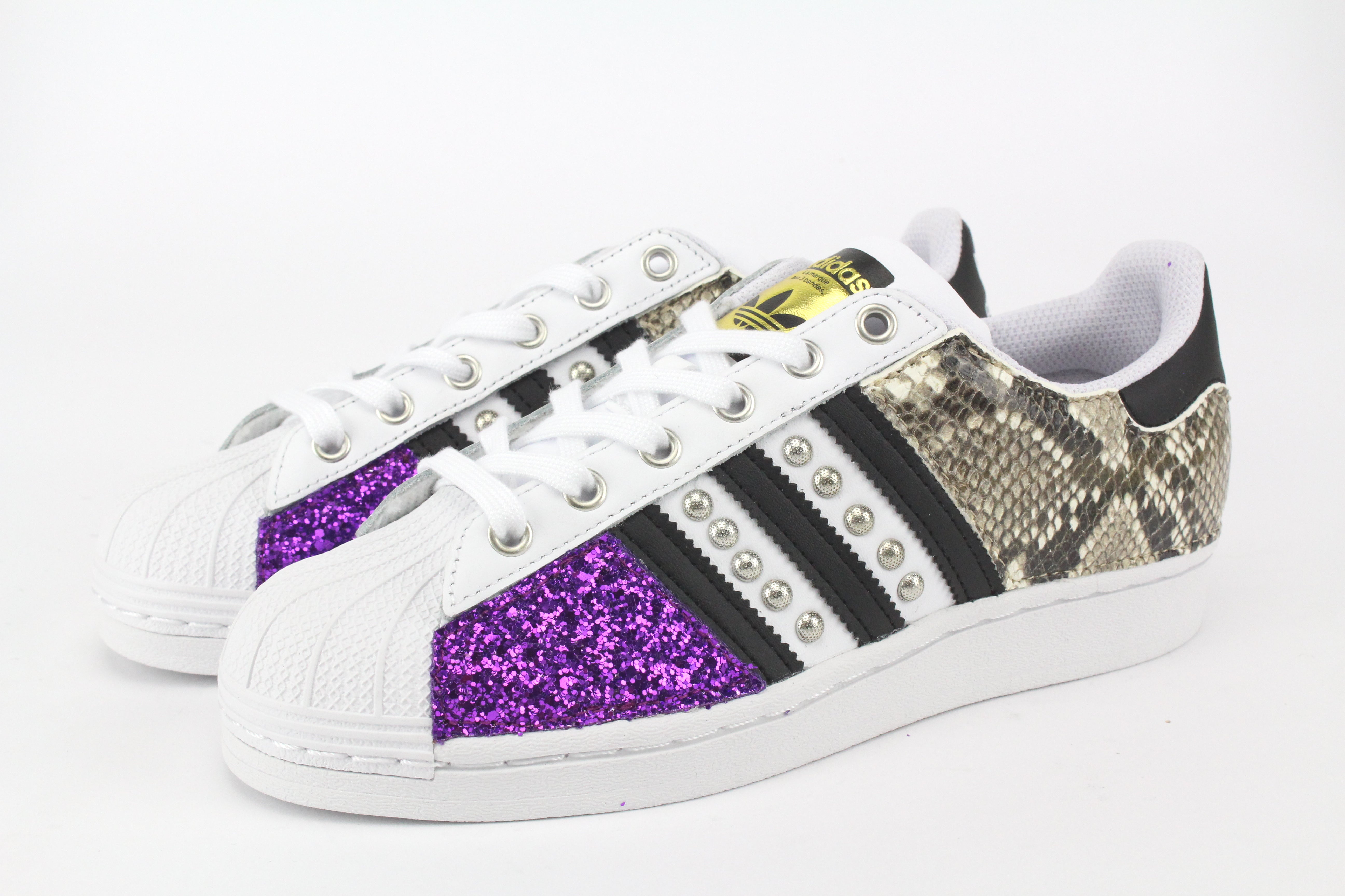 Adidas Superstar Pitone Borchie & Glitter Viola