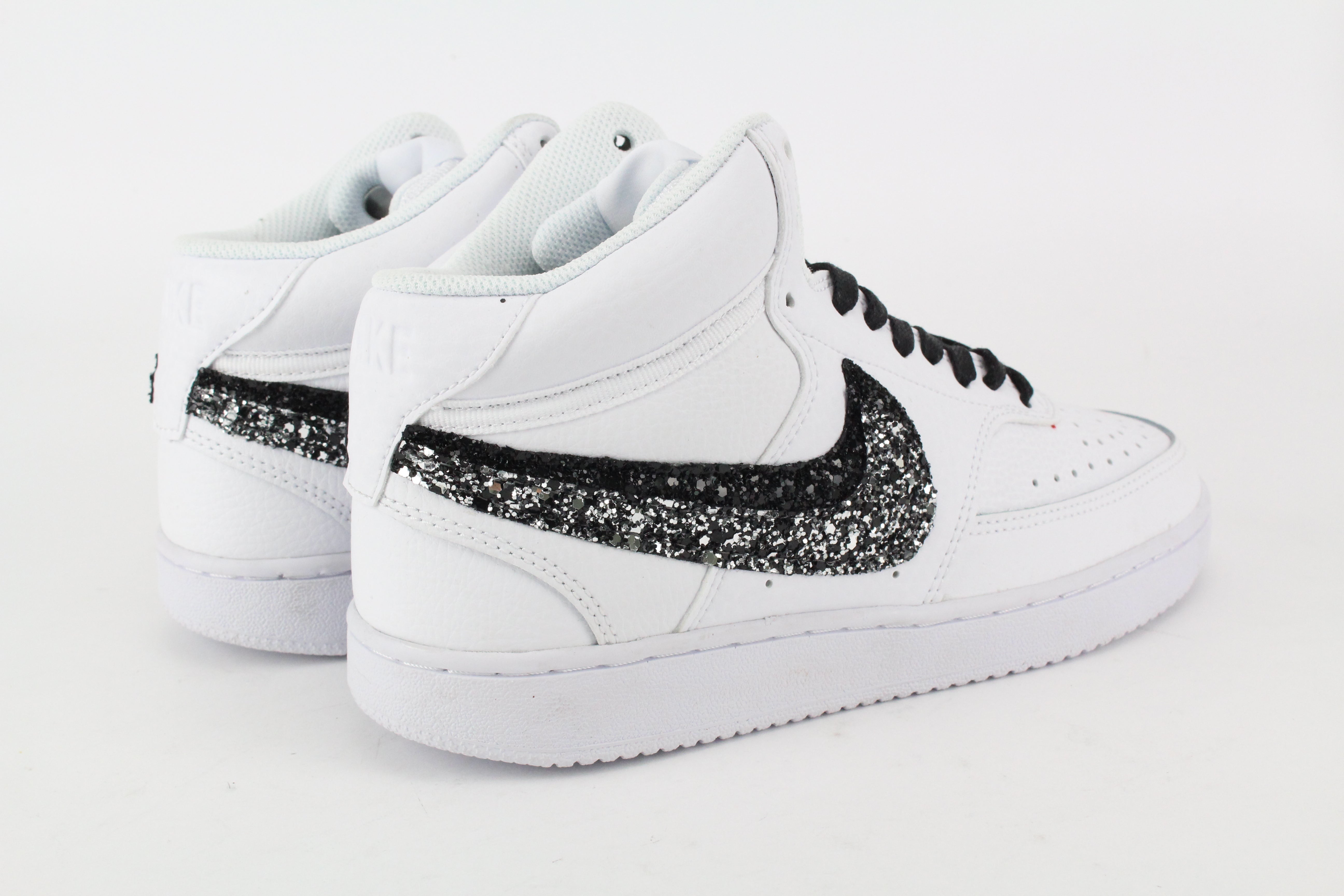 Nike Court Vision MID Glitter BkSilver