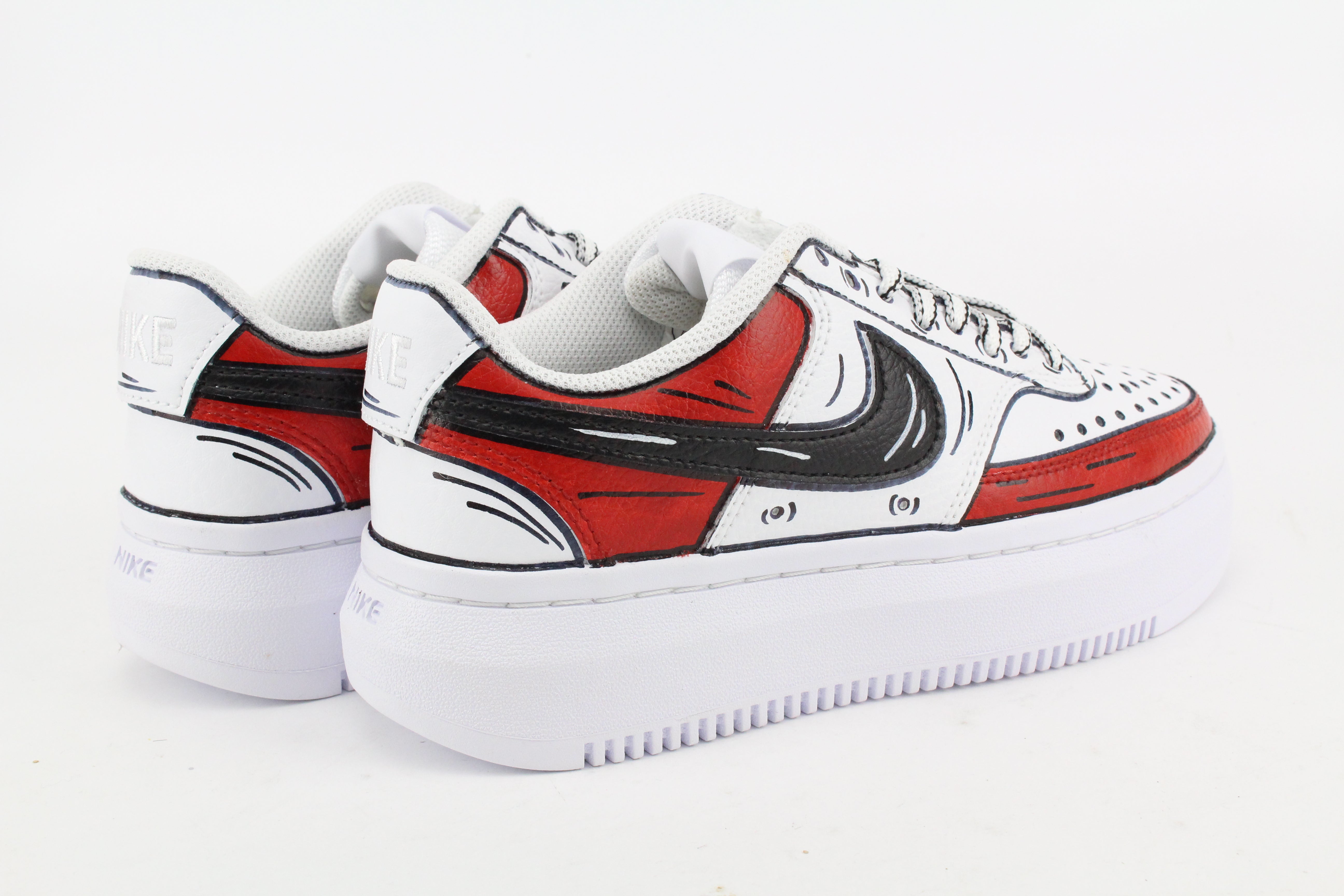 Nike Court Vision Low Platform Cartoon Rosso