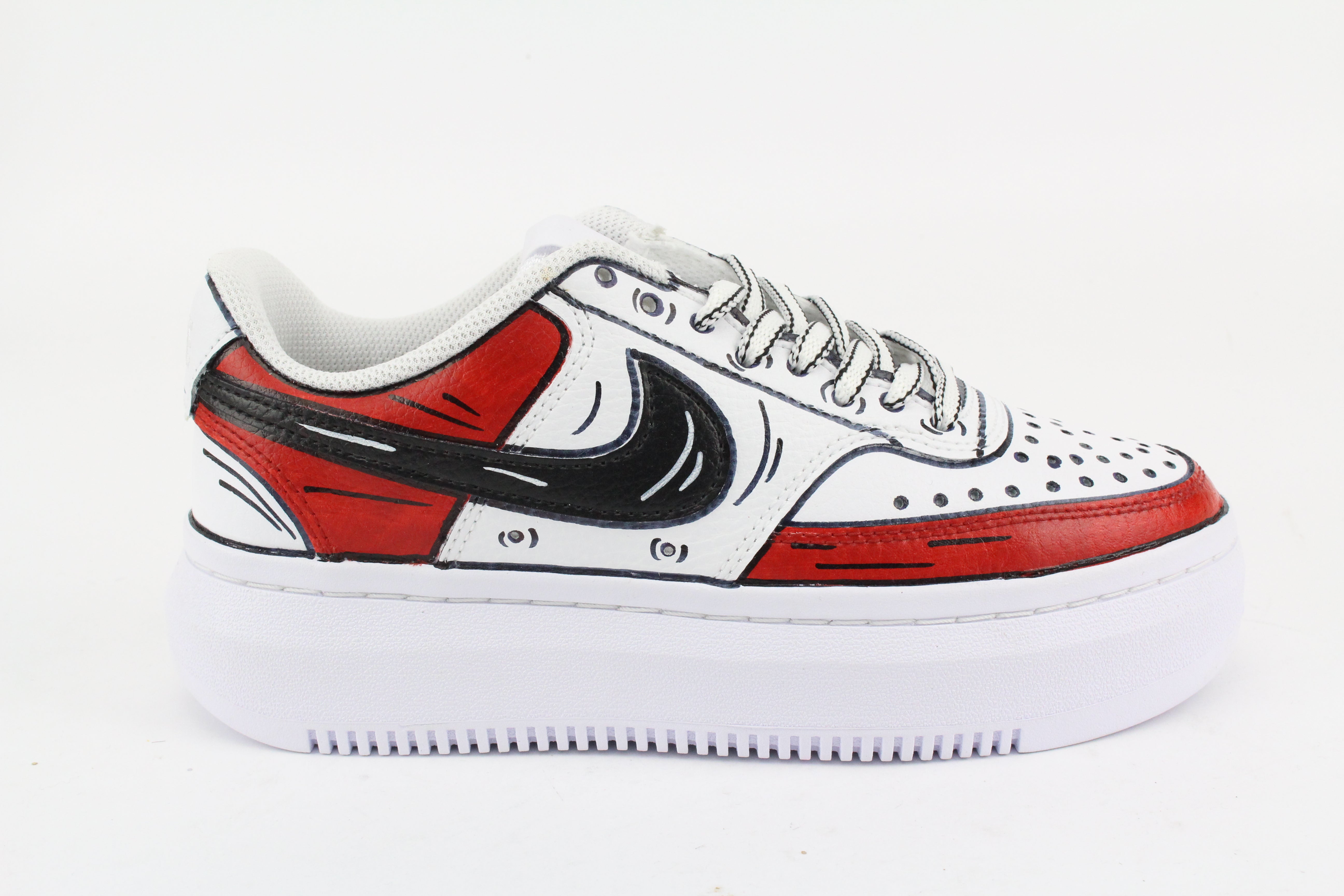 Nike Court Vision Low Platform Cartoon Rosso