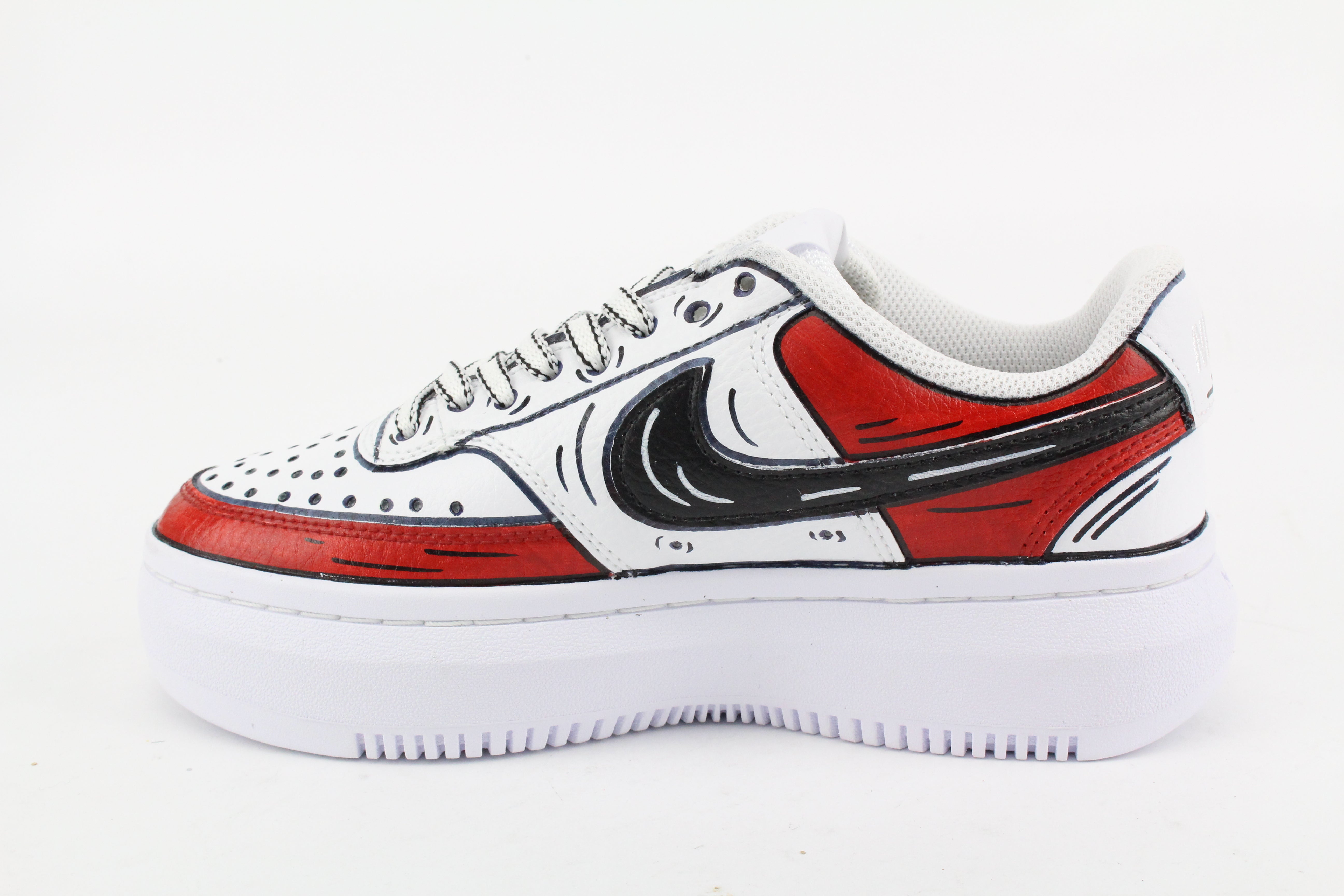 Nike Court Vision Low Platform Cartoon Rosso