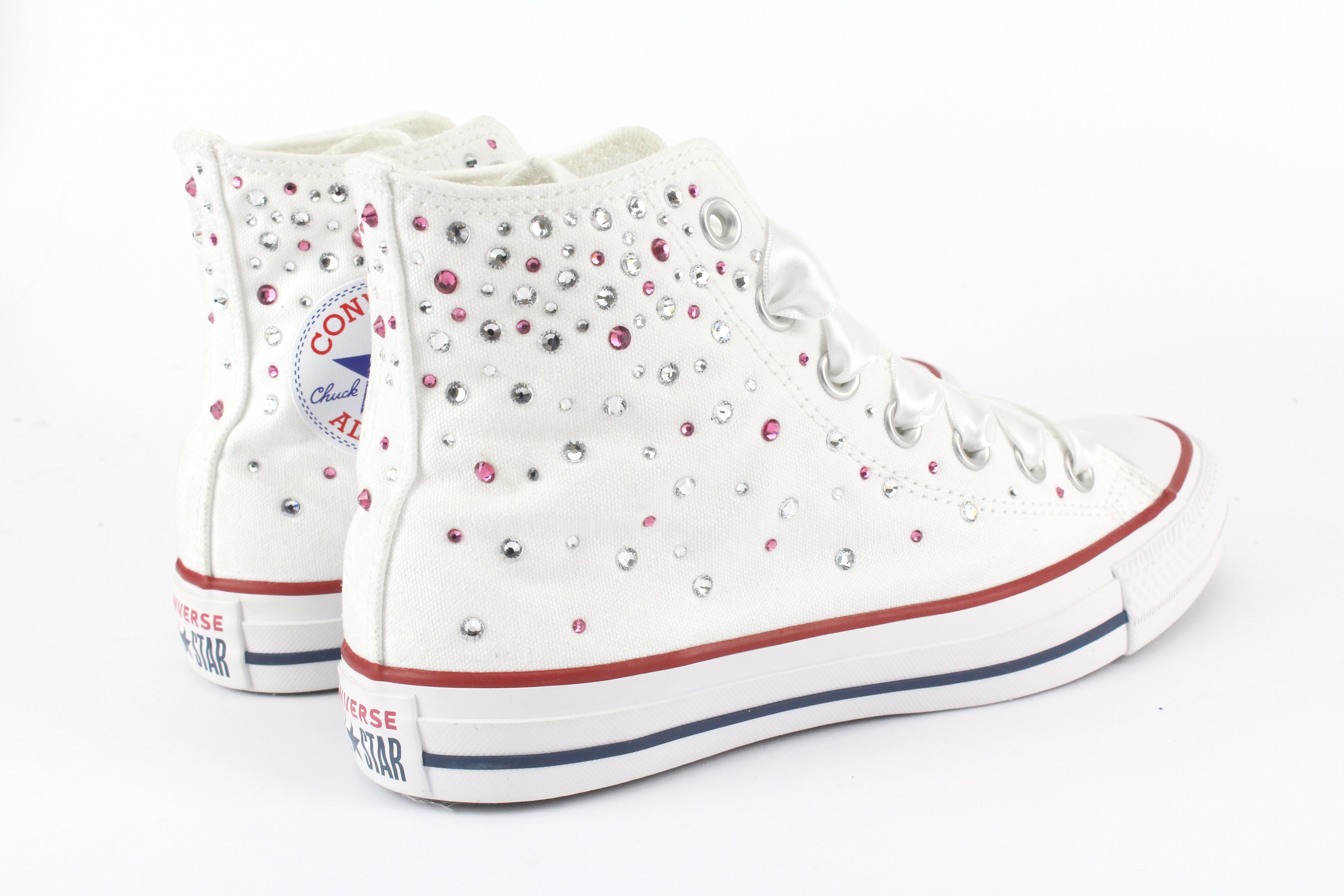 Converse All Star White Strass Termo Cristal Rose