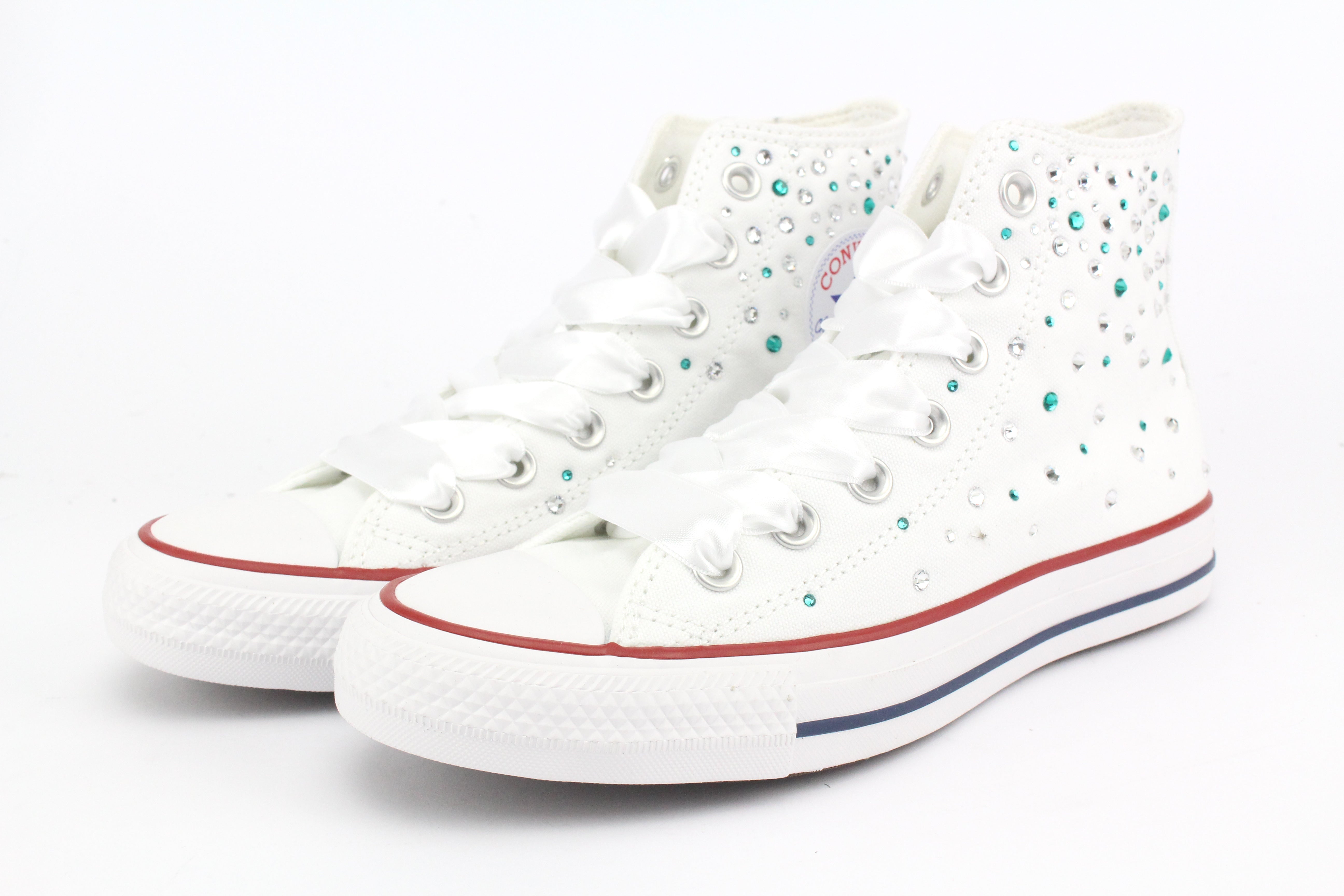 Converse All Star White Strass Termo Cristal Tiffany