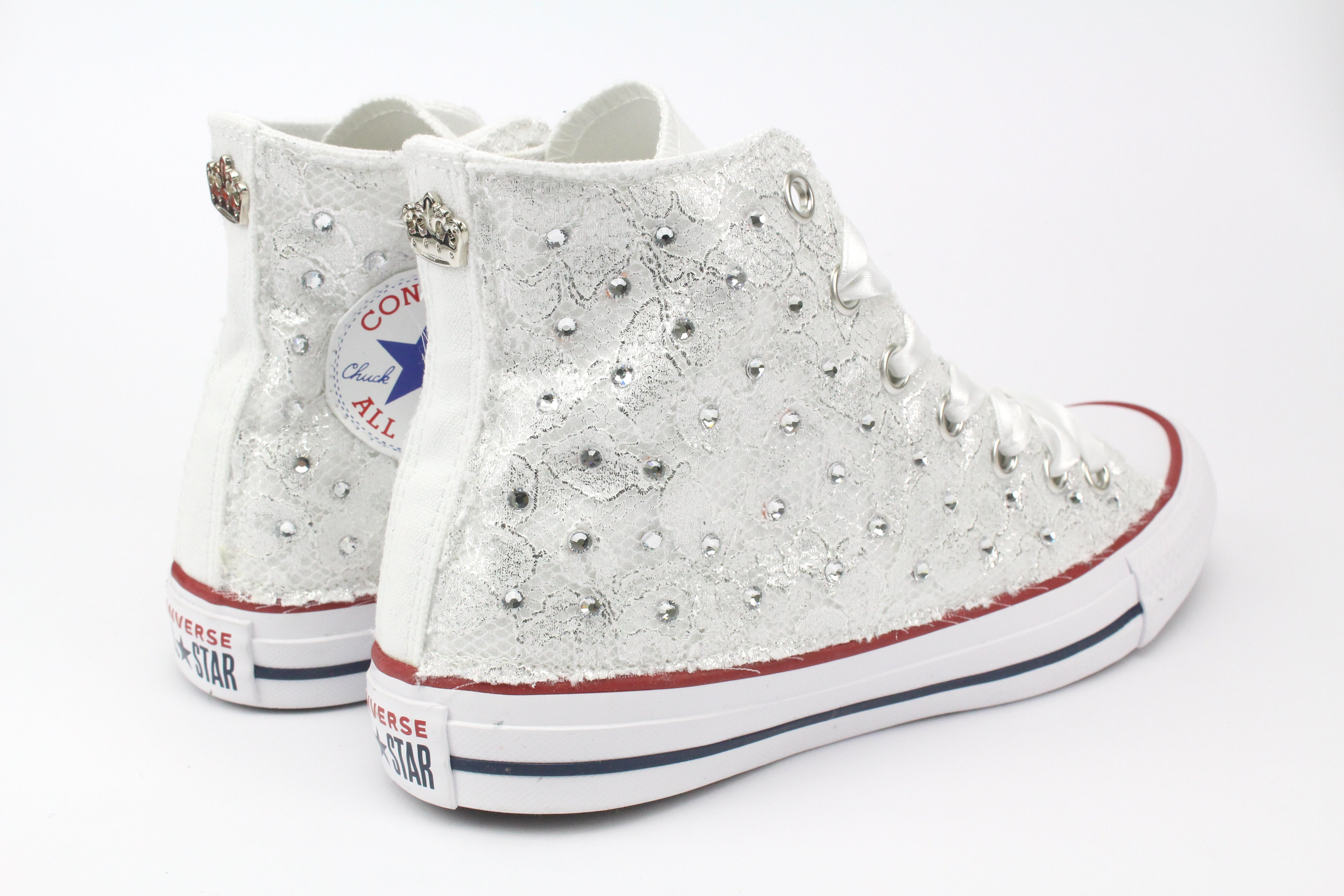 Converse All Star Pizzo White & Strass Termo Cristal