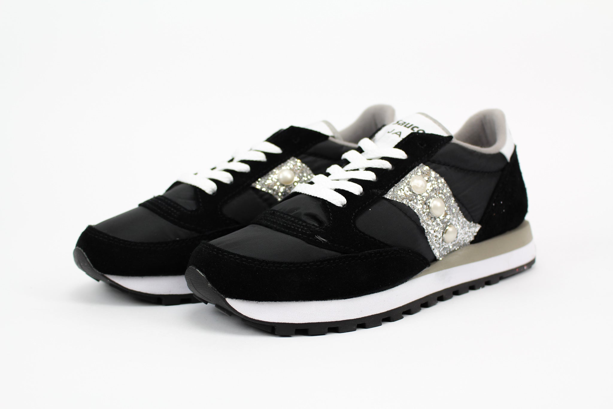 Saucony Jazz Personalizzate Black & Silver Glitter