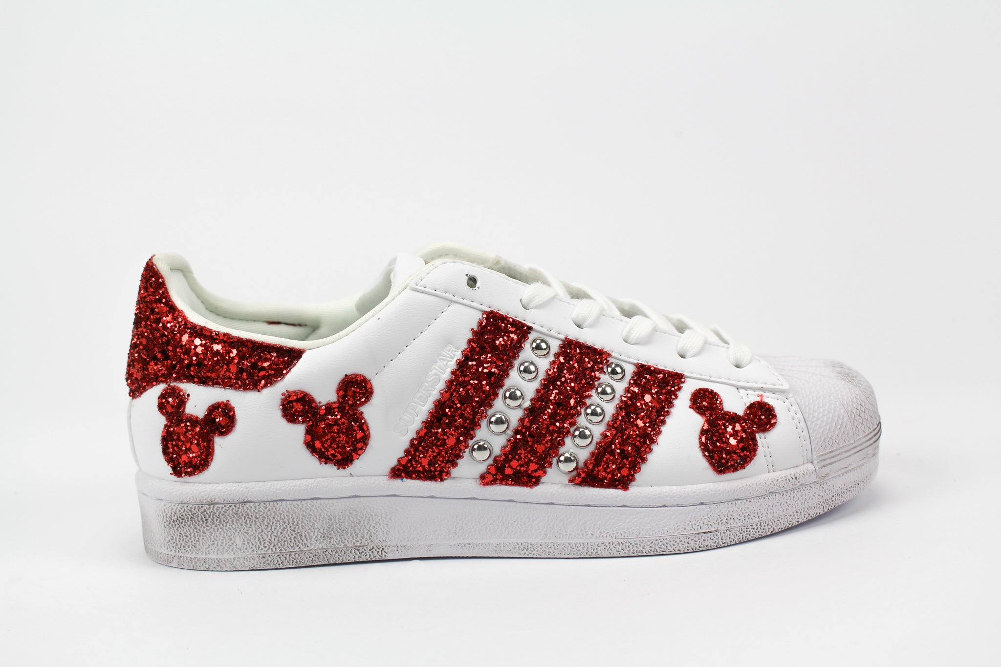 Adidas Superstar Personalizzate Topolini Rossi & Borchie