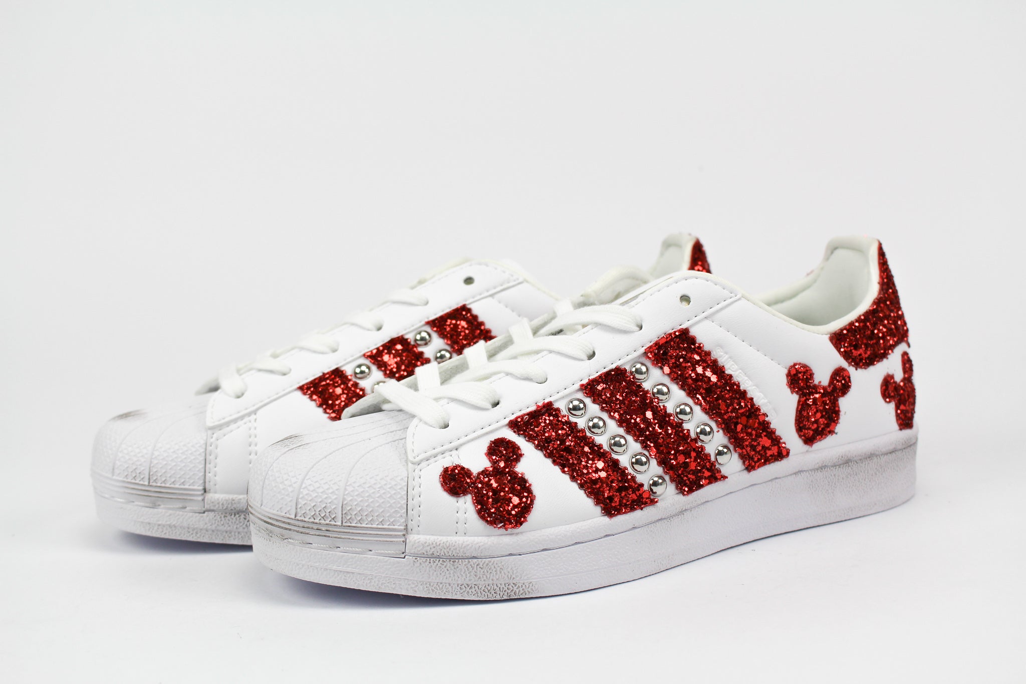 Adidas Superstar Personalizzate Topolini Rossi & Borchie