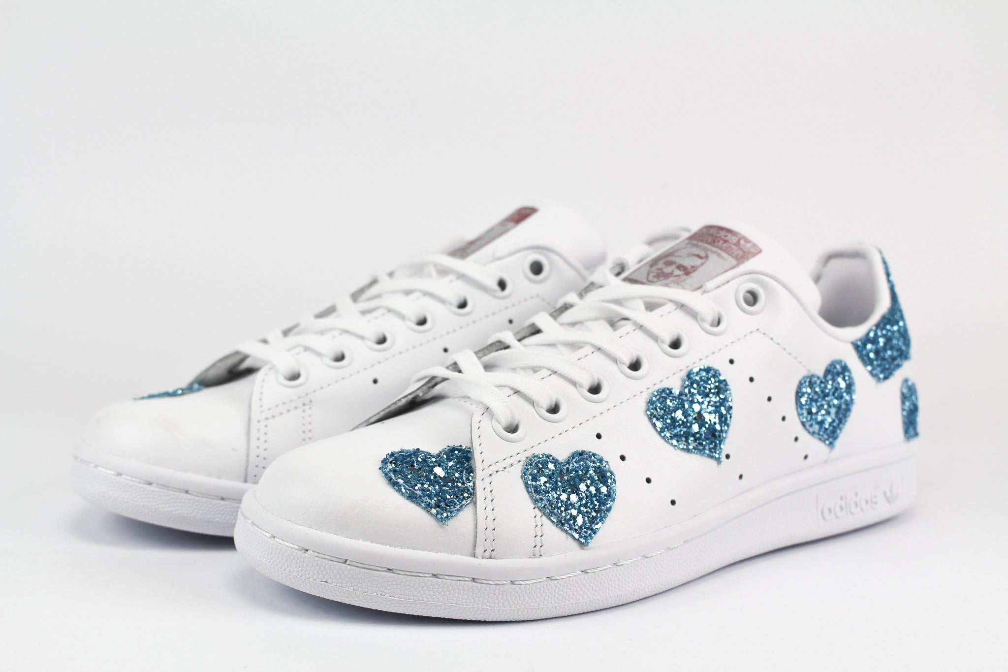 Adidas Stan Smith Cuori Azzurro Glitter