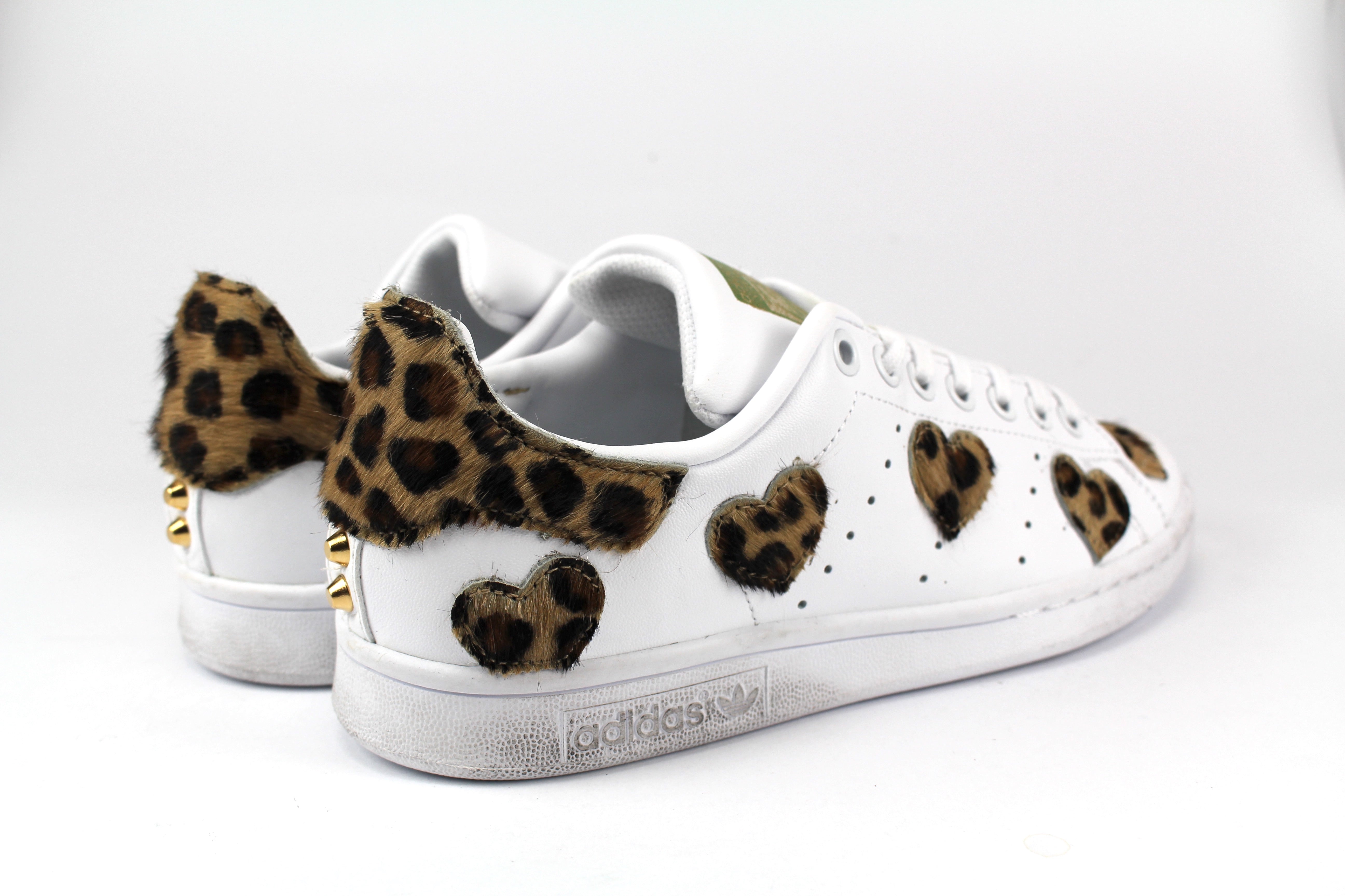 Adidas Stan Smith Personalizzate Cuori Cavallino Maculato