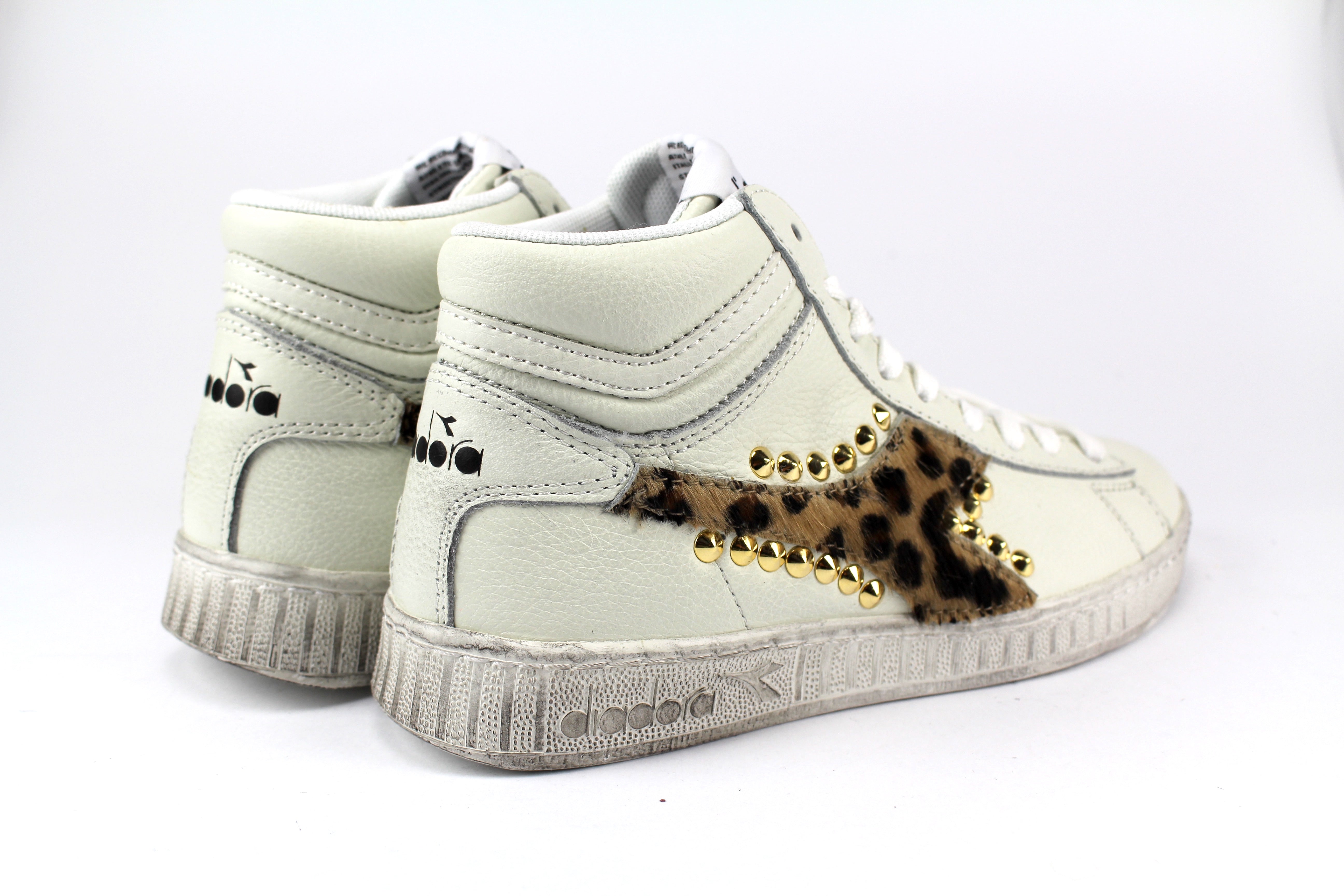 Diadora Game L High Waxed Personalizzate Maculato & Borchie