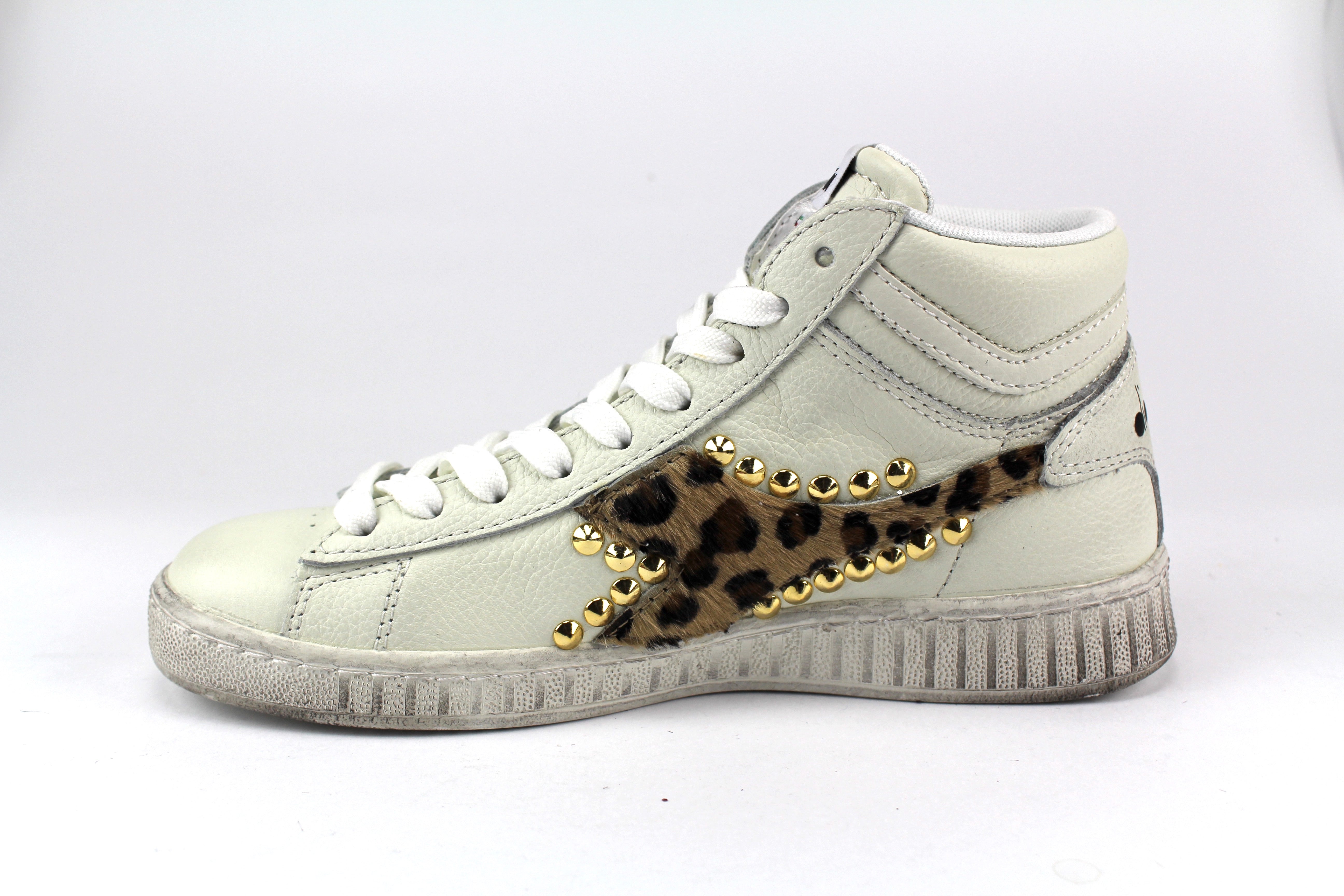 Diadora Game L High Waxed Personalizzate Maculato & Borchie