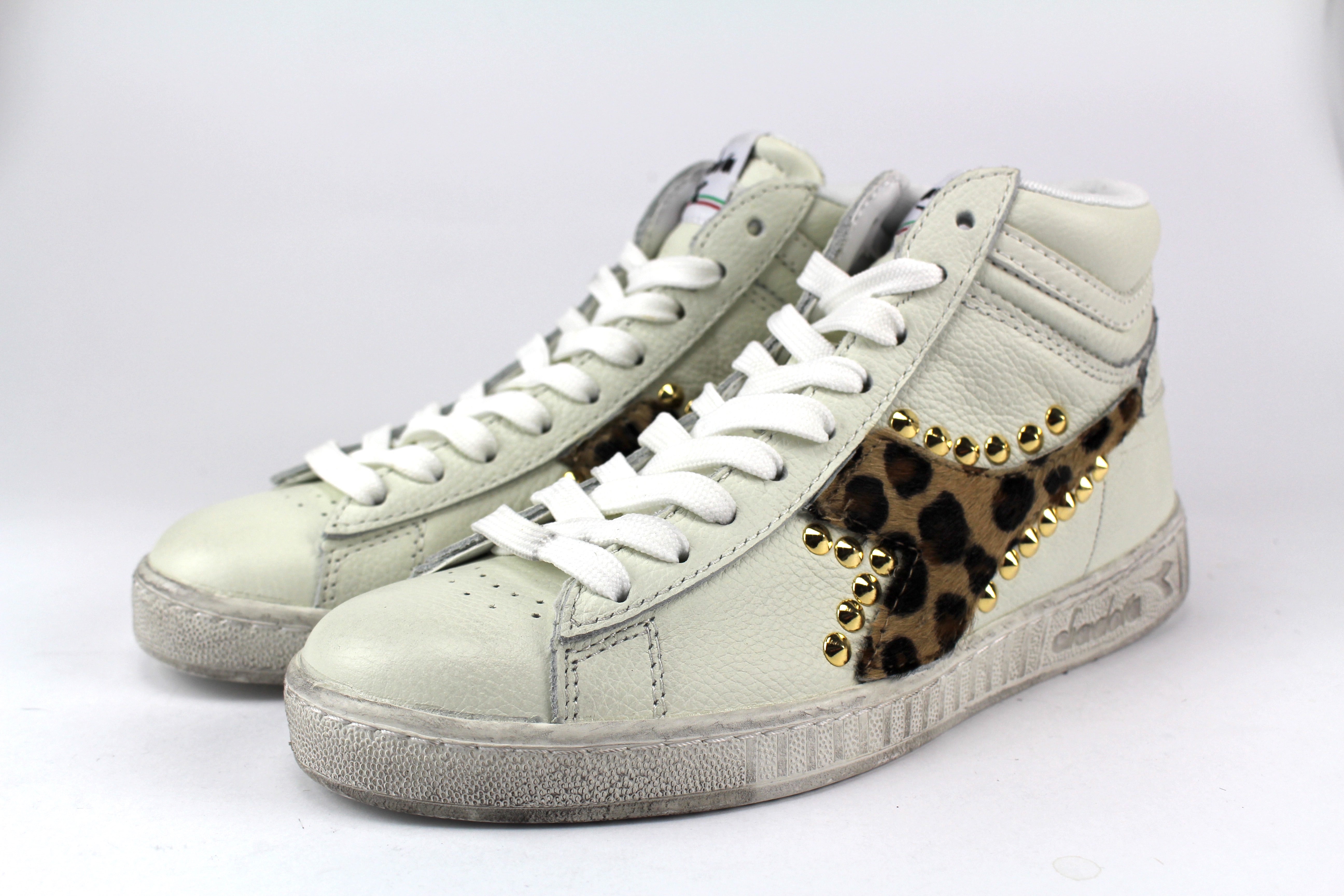 Diadora Game L High Waxed Personalizzate Maculato & Borchie