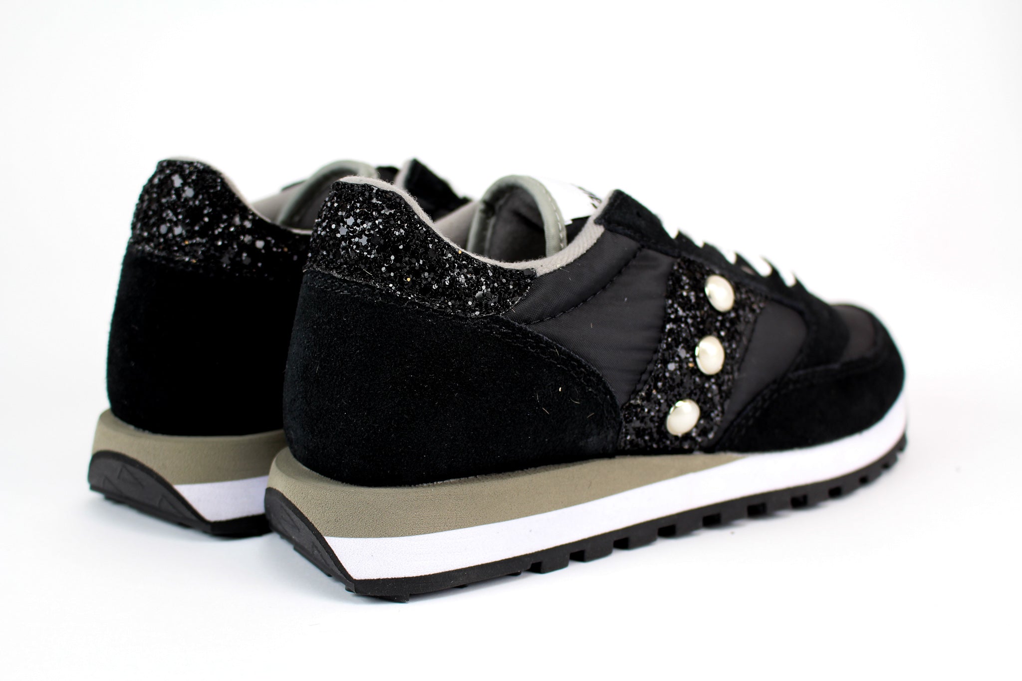 Saucony Jazz Personalizzate Black & Black Glitter