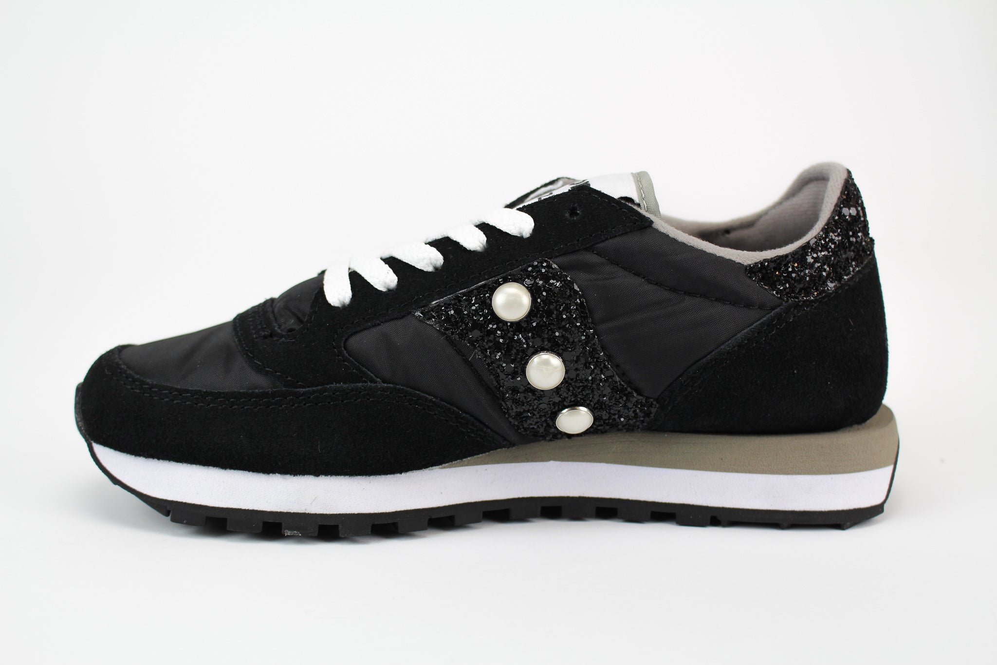 Saucony Jazz Personalizzate Black & Black Glitter