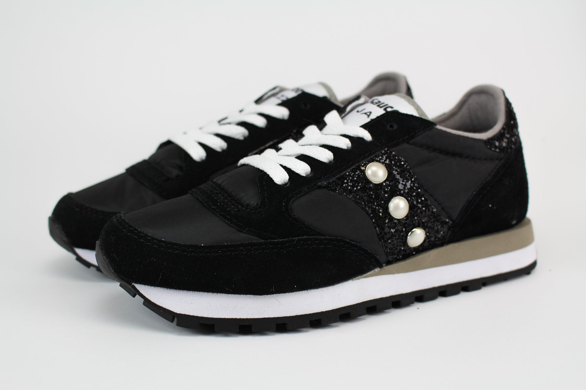 Saucony Jazz Personalizzate Black & Black Glitter