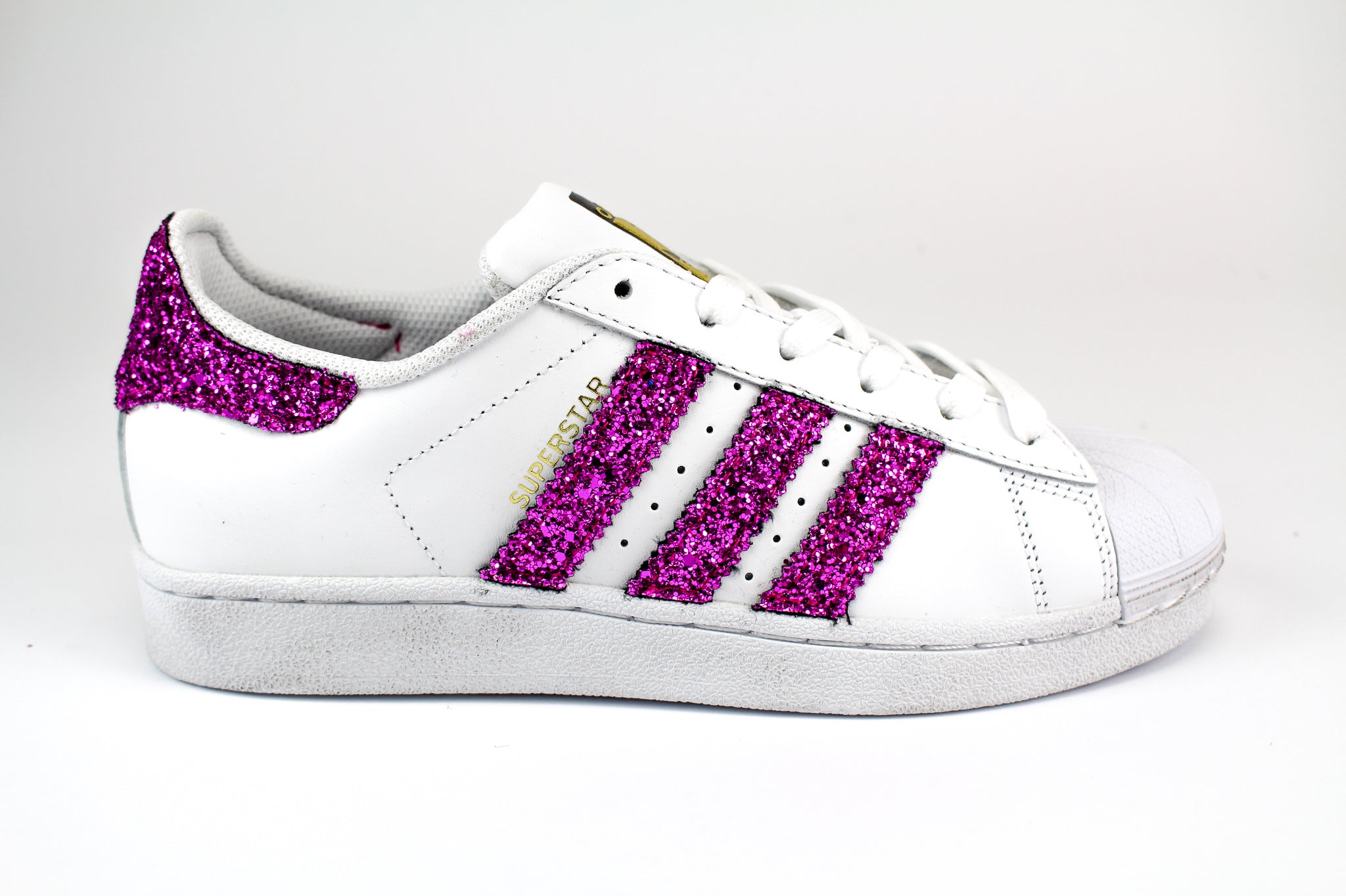 Adidas Superstar Personalizzate Fucsia Glitter