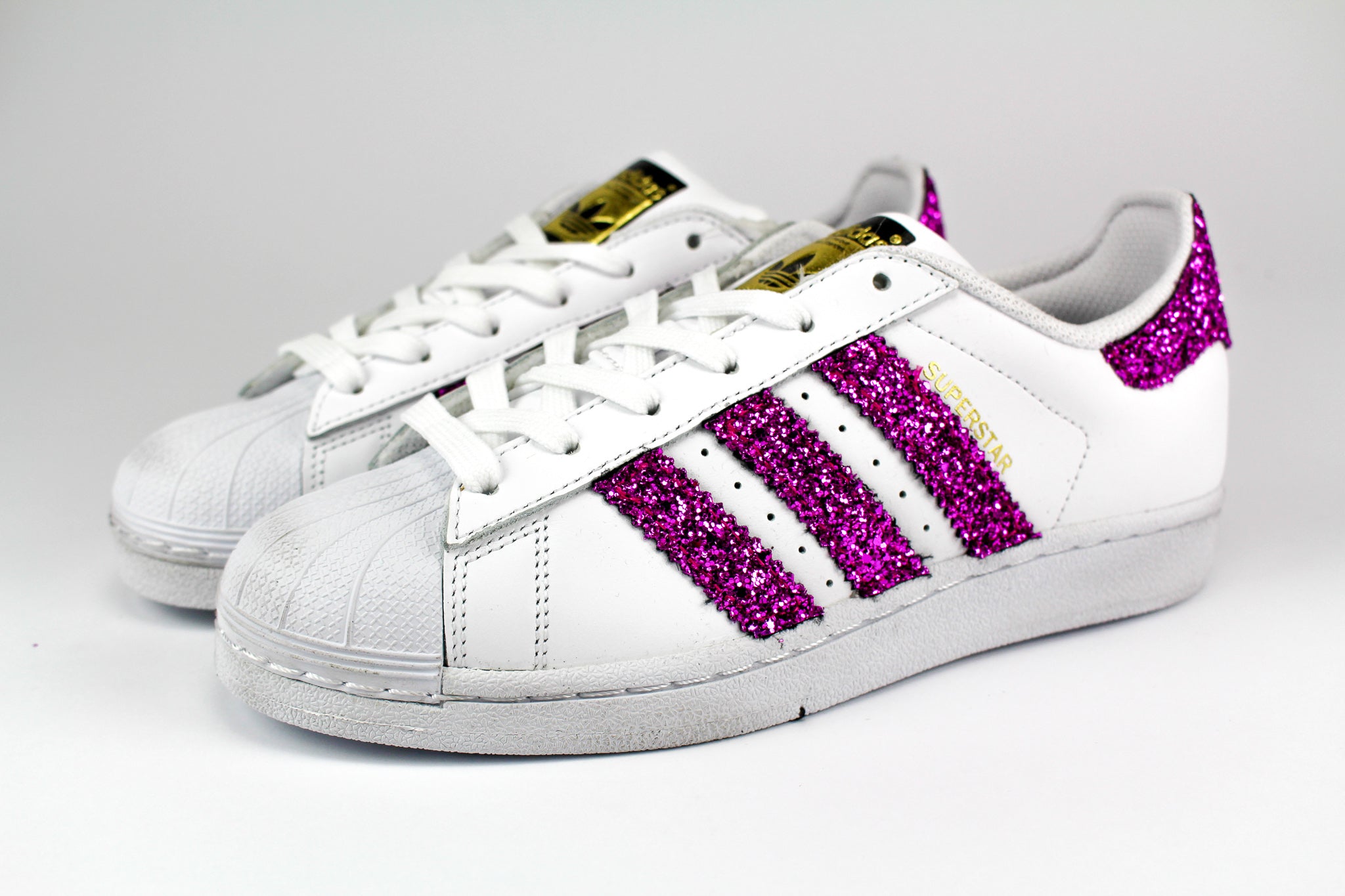 Adidas Superstar Personalizzate Fucsia Glitter