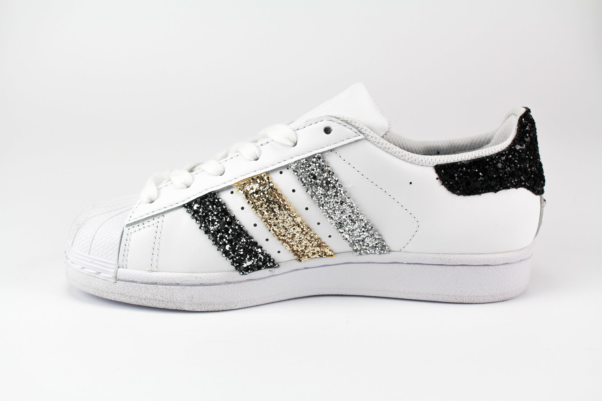 Adidas Superstar Personalizzate Bande Multiglitter & Borchie