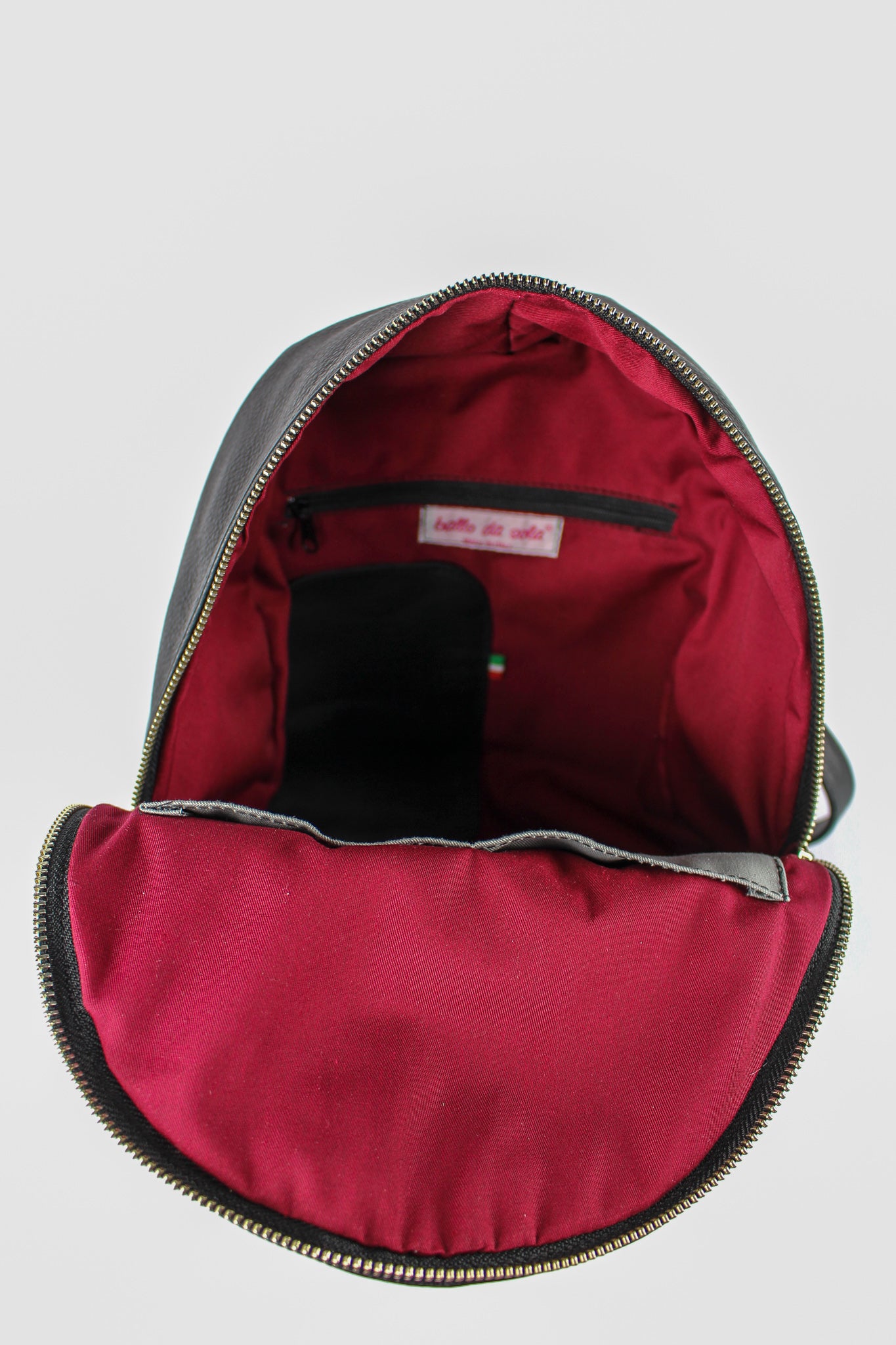 Zaino Pelle Nera Corona Nera