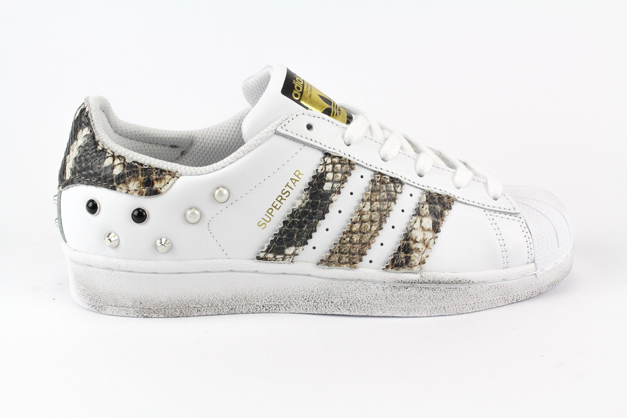 Adidas Superstar Personalizzate Pitone & Borchie