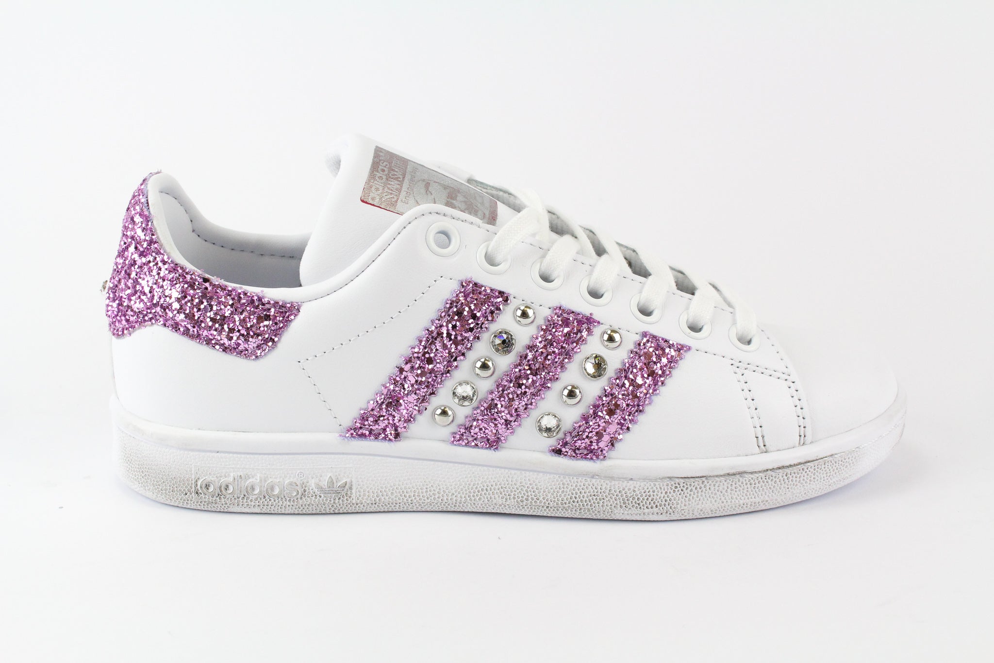 Adidas Stan Smith Personalizzate Glitter Glicine & Strass