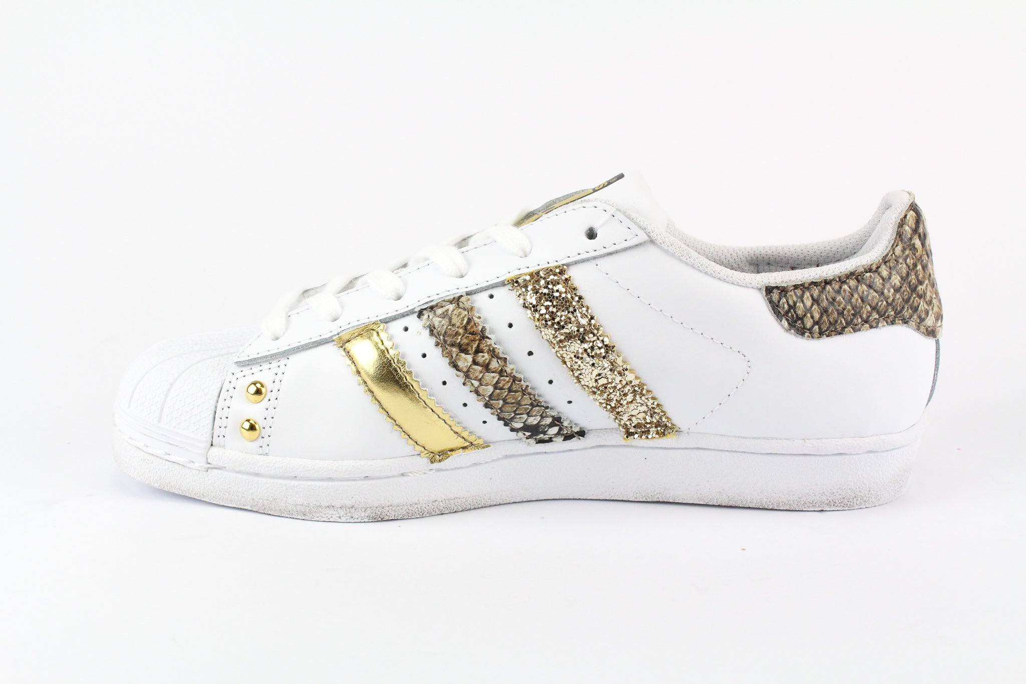 Adidas Superstar Personalizzate Pitonate Glitter & Borchie