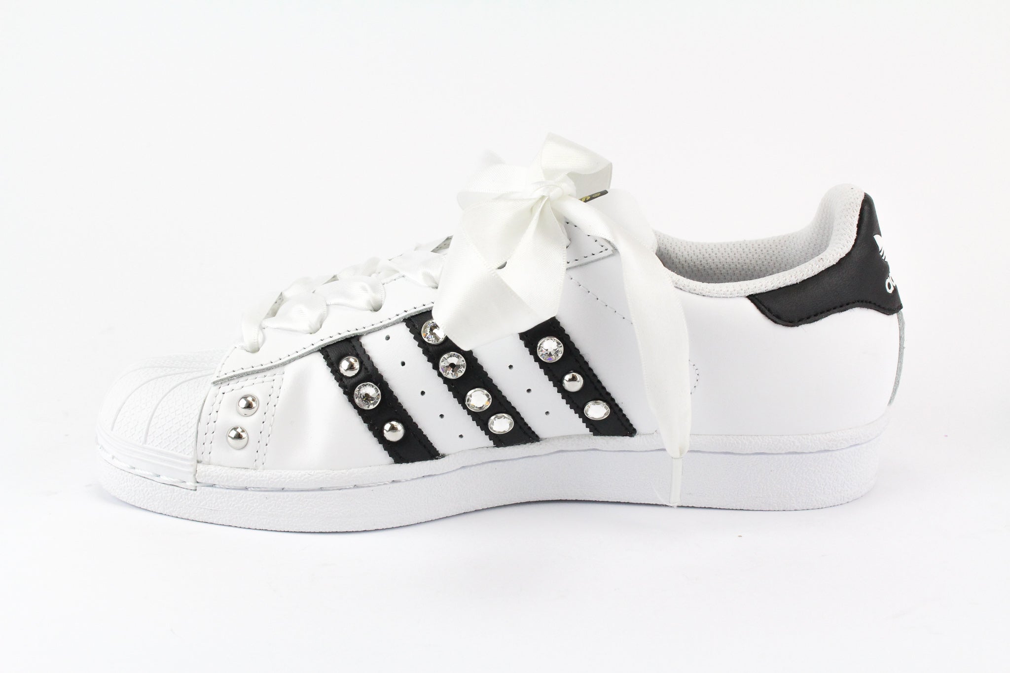 Adidas Superstar Personalizzate Strass & Lacci Raso