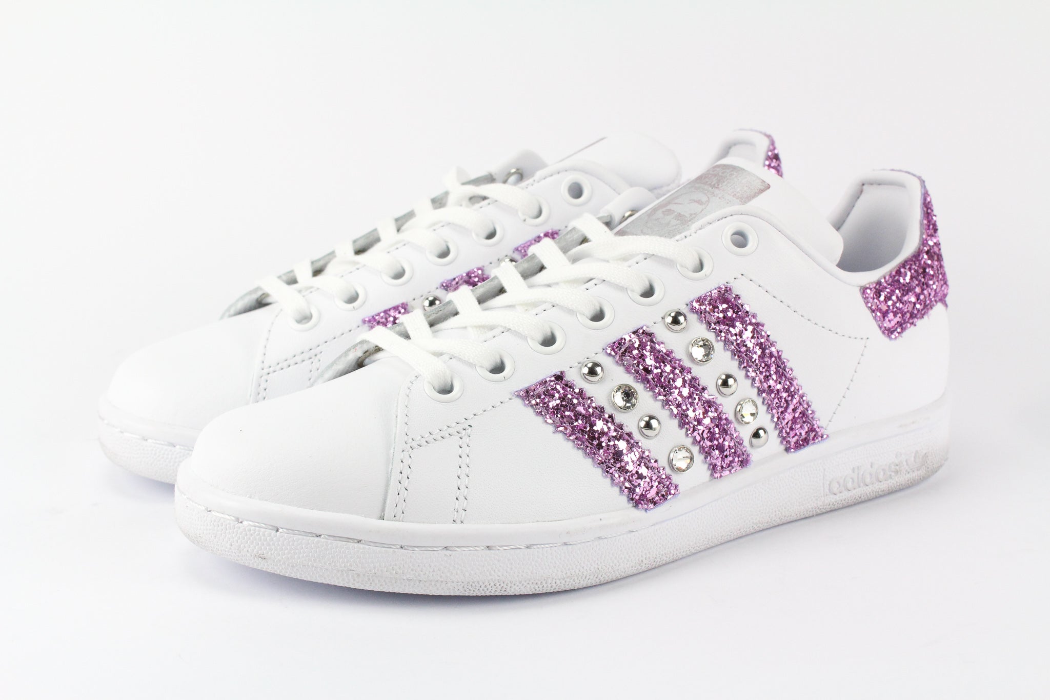 Adidas Stan Smith Personalizzate Glitter Glicine & Strass